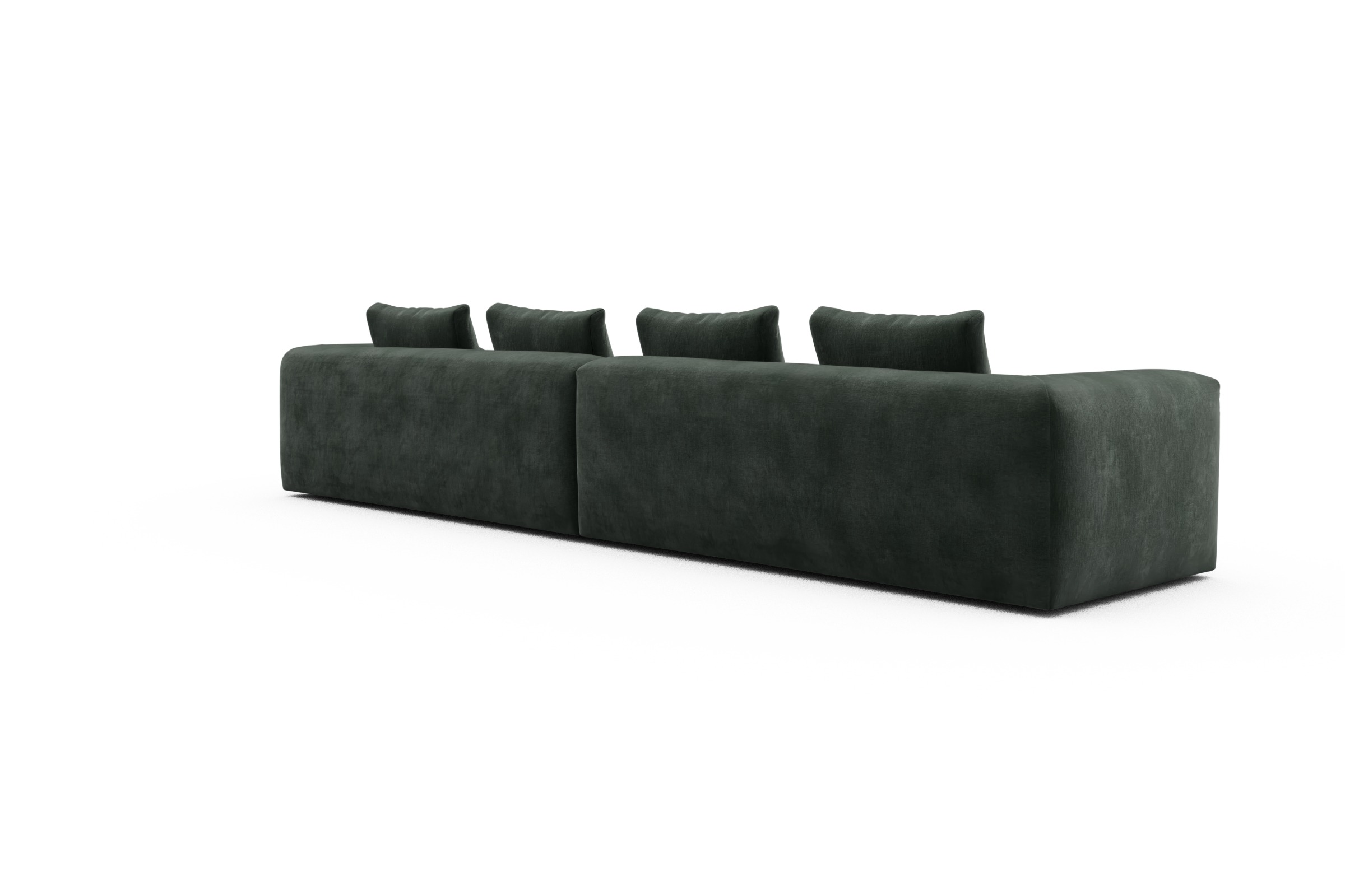 Sofa Modulares XXL Sofa Fred 5-Sitzer Smooth-Laurel-Green