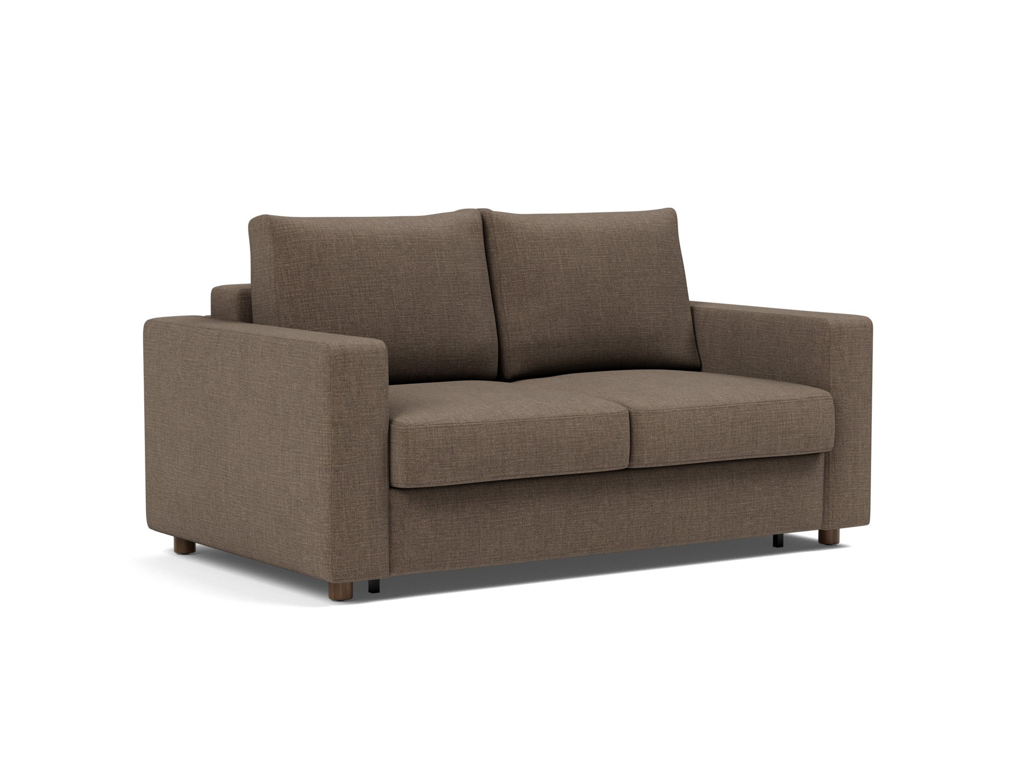 Schlafsofa Neah mit Standard-Armlehnen 140 Chenille Esina 411-Cedar-Brown