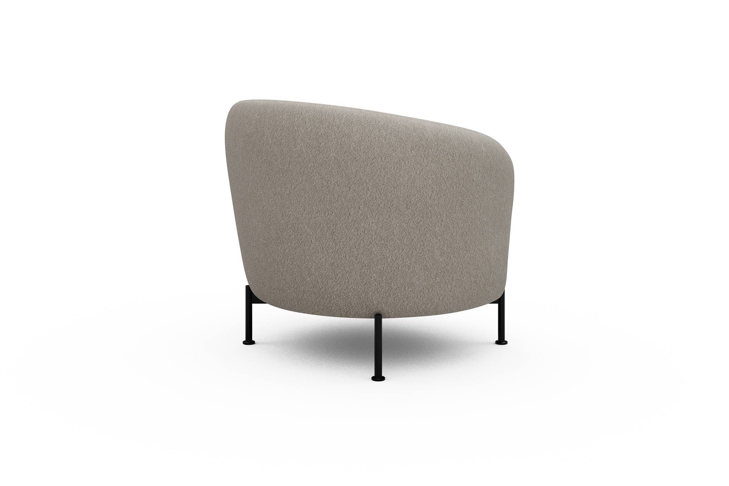 Sessel Ronda X-Metallgestell Schwarz Aivi-Lace-Beige