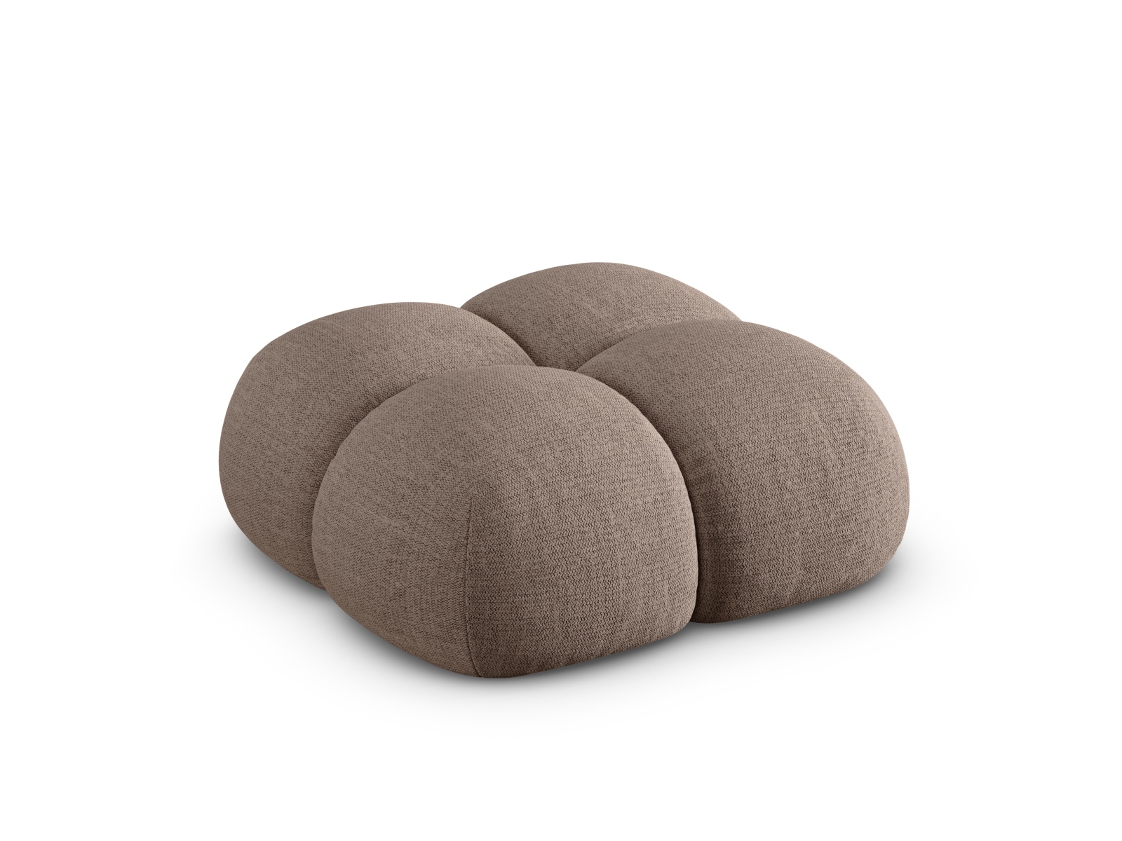 Cosmopolitan Design Pouf Loretto Strukturierter Stoff Sorella Cappuccino