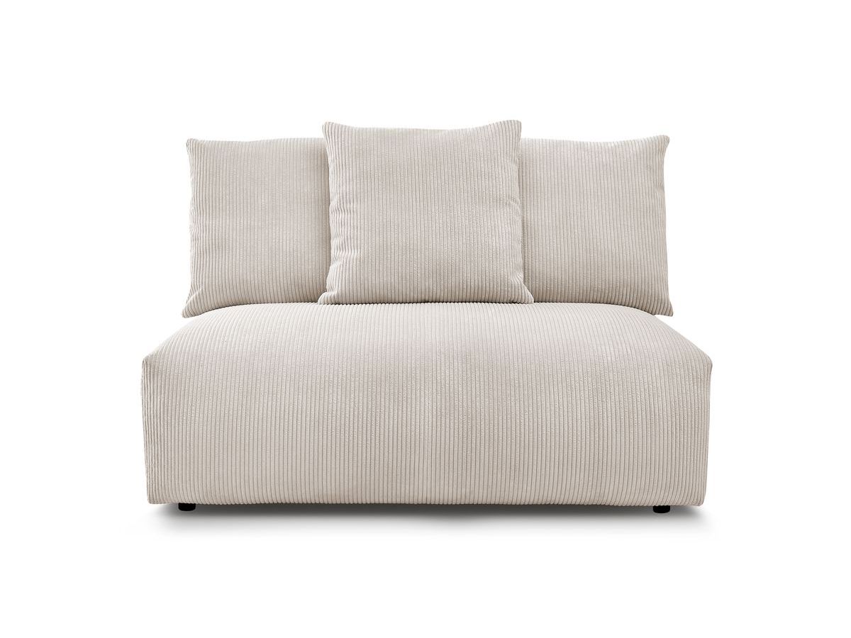 Bobochic Voltaire Sofamodul 2-Sitzer 142 × 100 cm Cordsamt Beige
