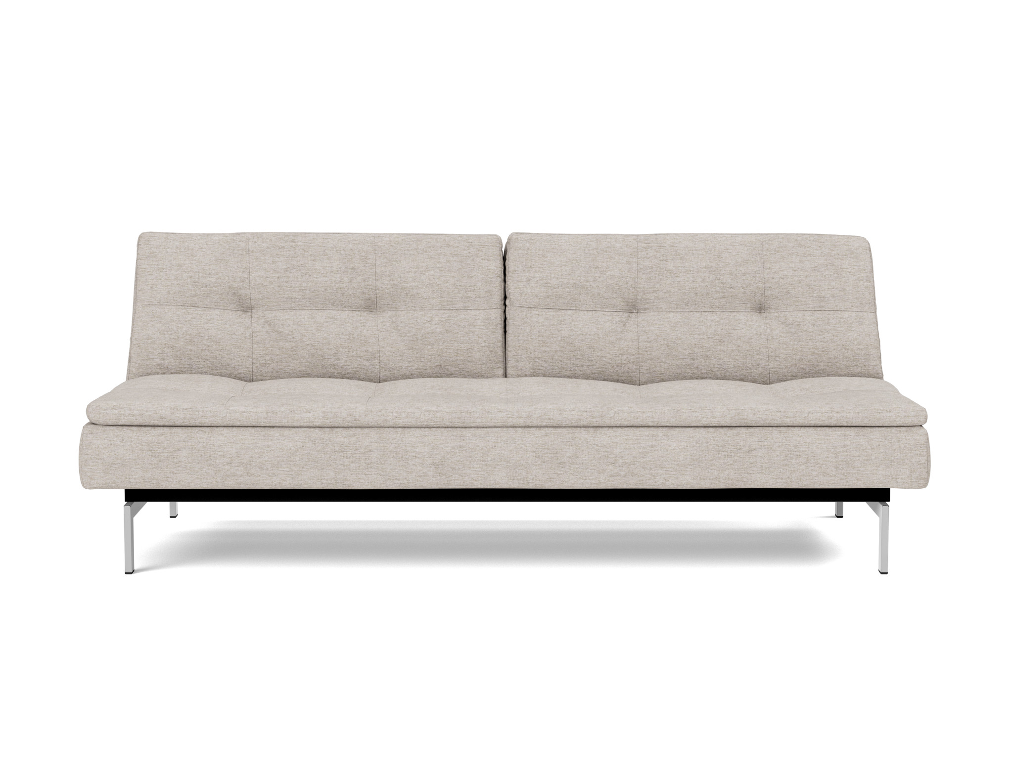 Schlafsofa Dublexo Chenille Yuveno 471-Sand Beine Chrom