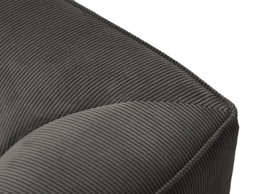 Cosmopolitan Design Ecksofa Siena 5-Sitzer Kord Scala Dunkelgrau Rechts