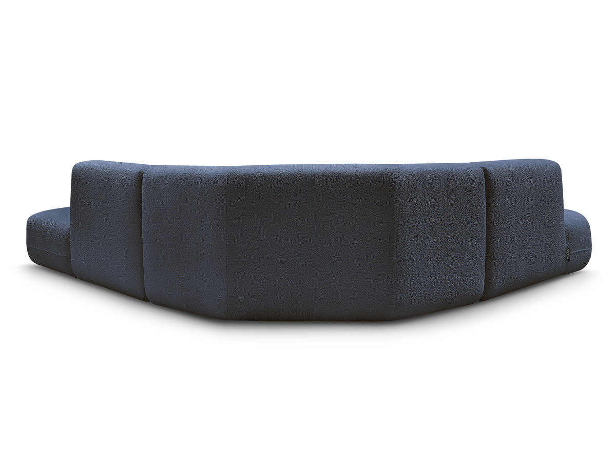 Bobochic Anda Ecksofa 279 × 264 cm Chenille Dunkelblau Ecke links