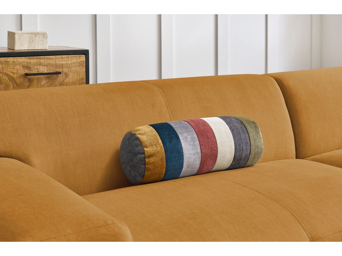 Bobochic Lavena Ecksofa 272 × 220 cm Samt Gelb Ecke rechts