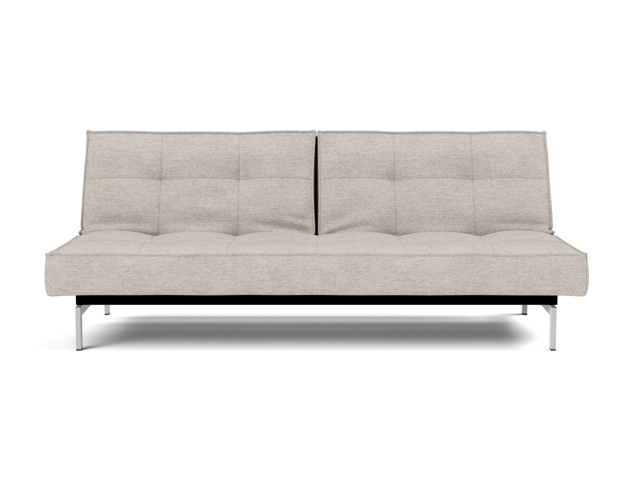 Schlafsofa Splitback Chenille Yuveno 471-Sand Beine Chrom