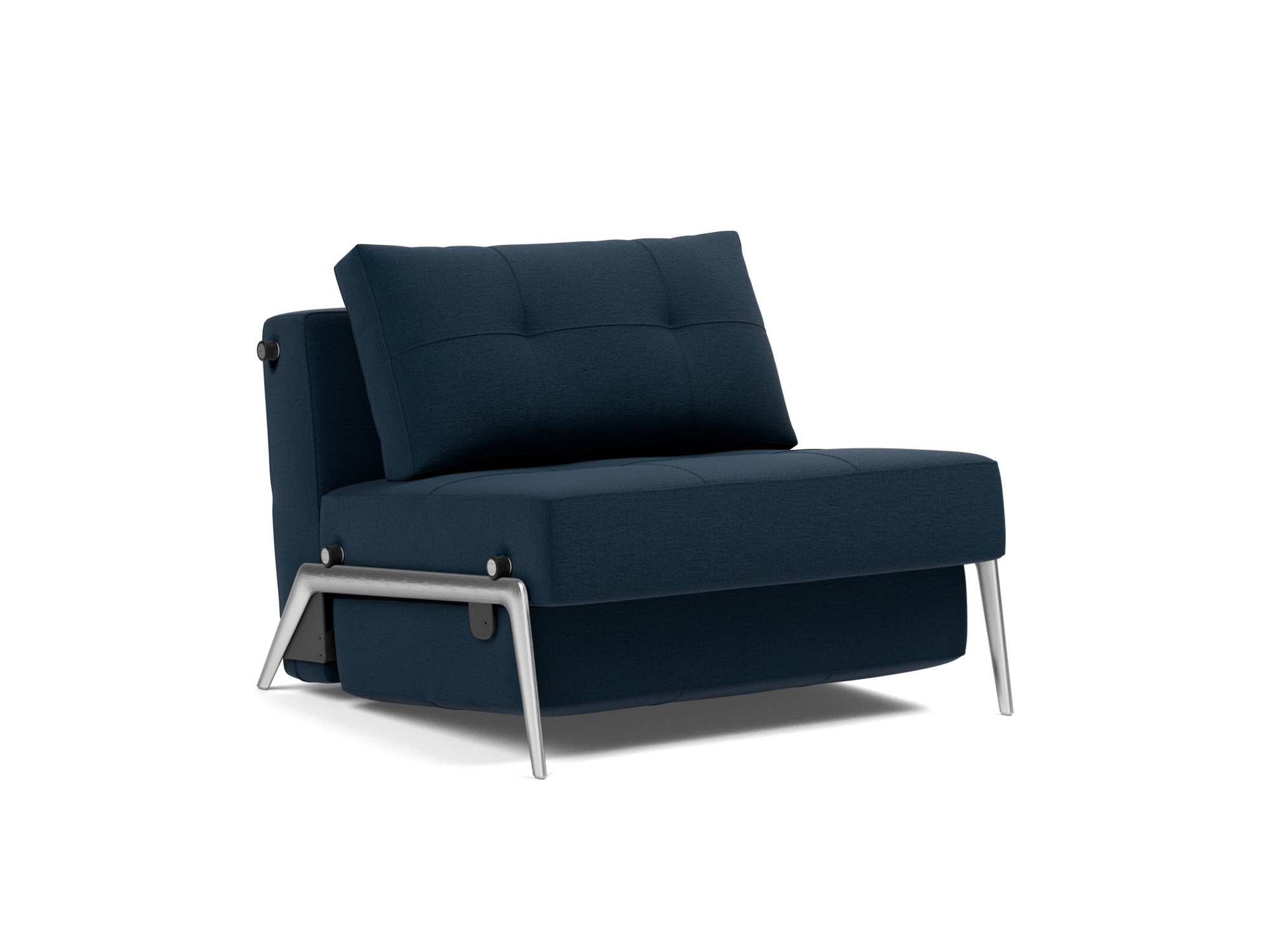 Schlafsessel Cubed 90 Flachgewebe Mixed Dance 528-Blue Beine Aluminium
