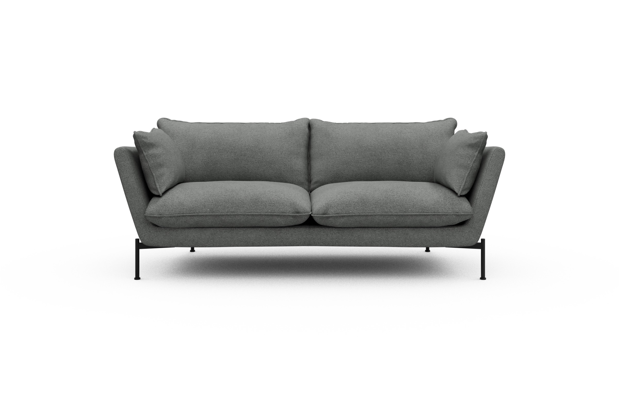 Skandi Home Sofa Anton PREMIUM 2-Sitzer Boucle-Ash-Grey moebelfaktor