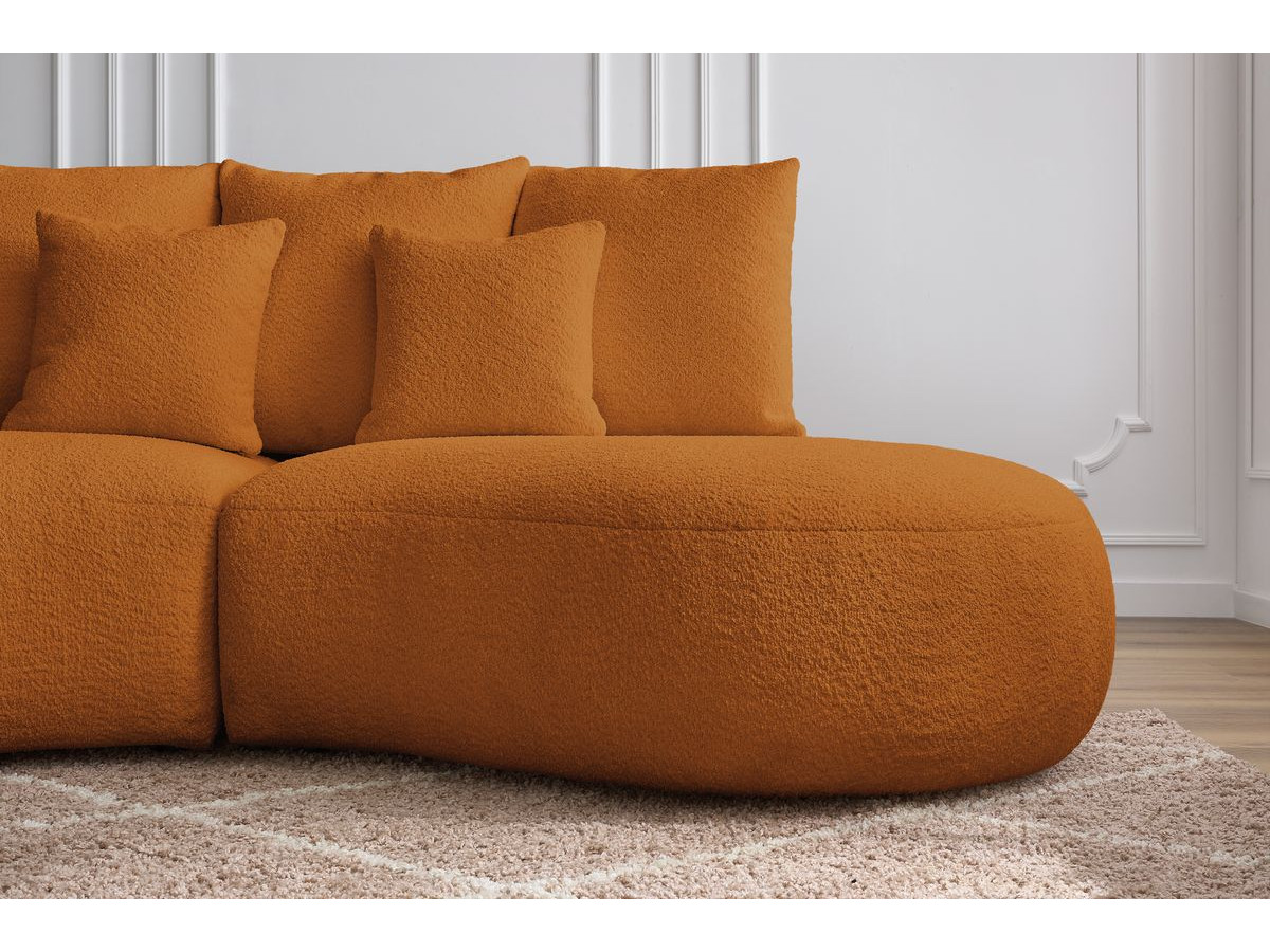 Bobochic Saint-germain Sofa 3-Sitzer Bouclé-Stoff Gelb
