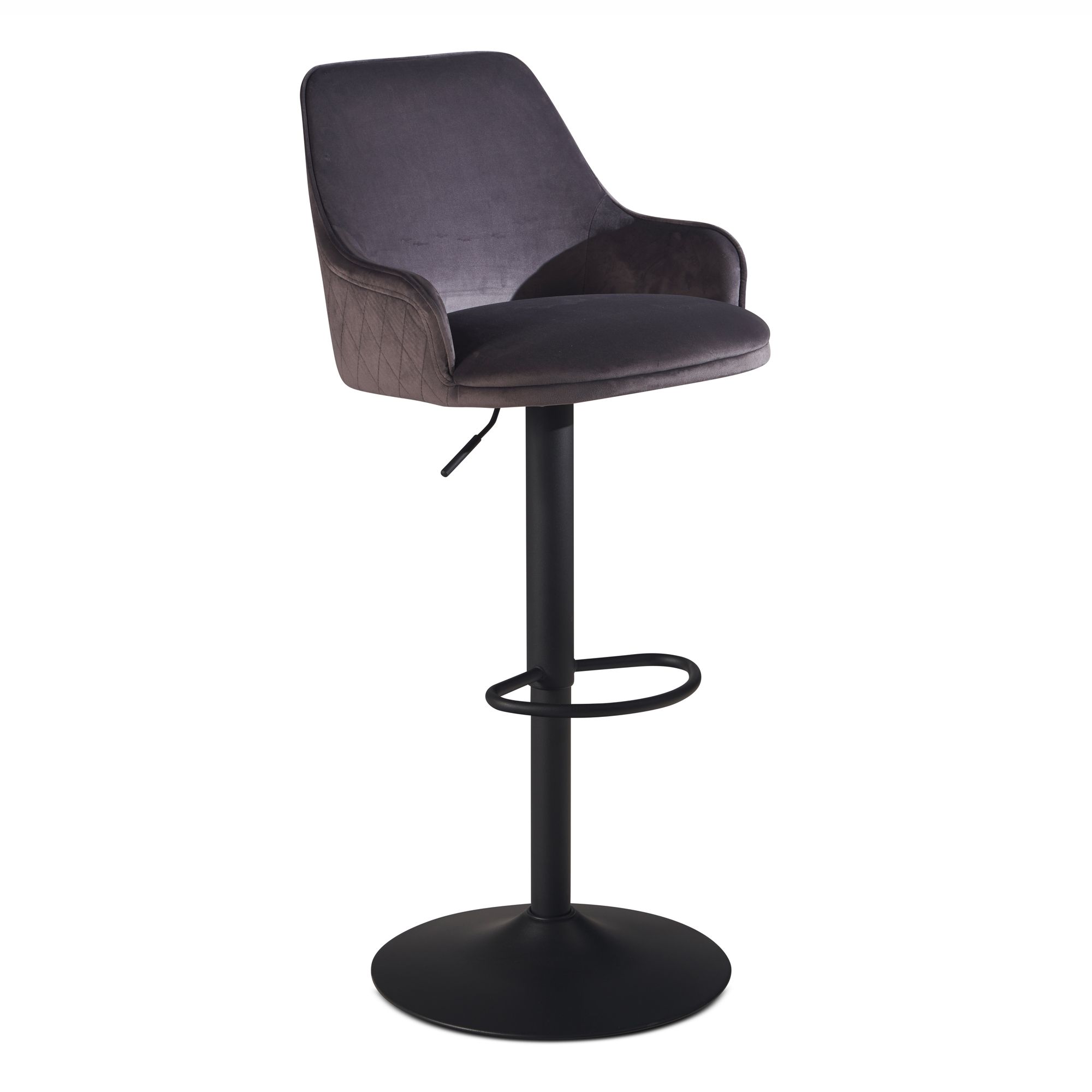 Barhocker Rypefjord Samt Grau 45 × 45 × 106 cm