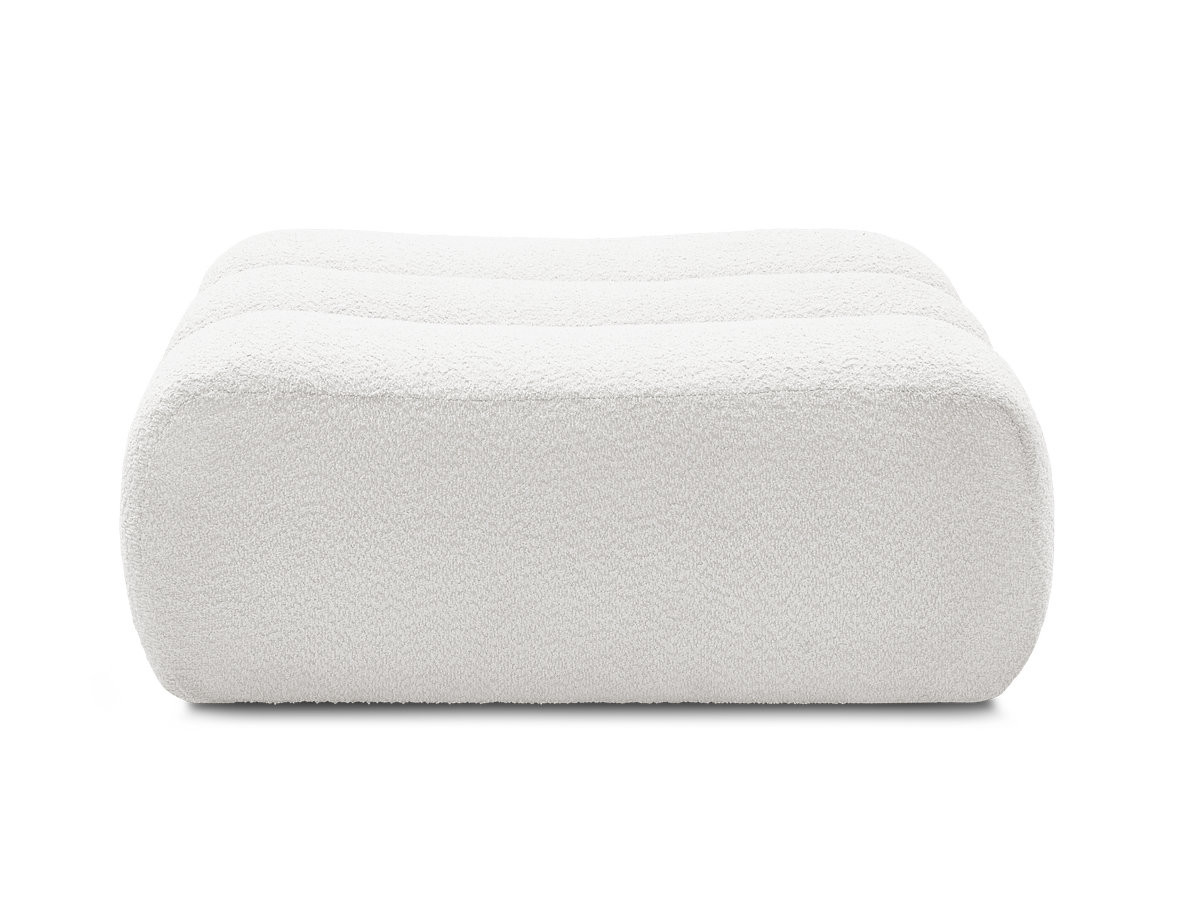 Bobochic Azra Pouf Bouclé-Stoff Weiß