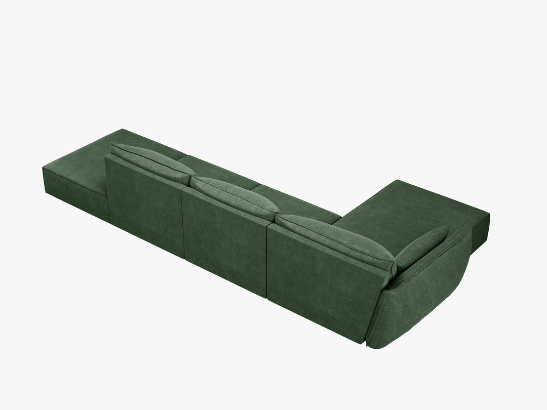 Micadoni Ecksofa Kaelle 5-Sitzer Links Chenille Over The Horizon Flaschengrün