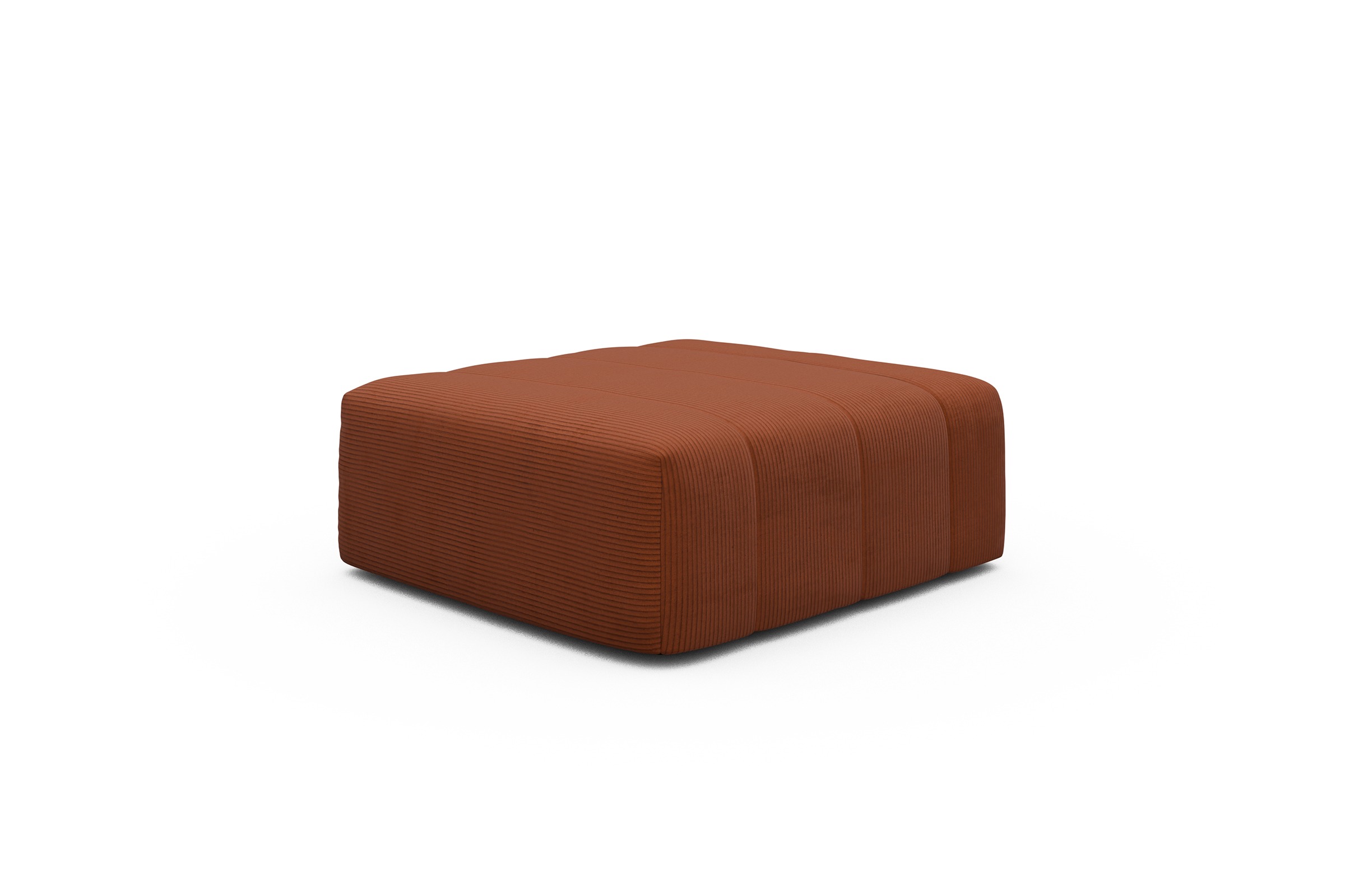 Sitzhocker Hugo Ottomane Corduroy-Burnt-Orange