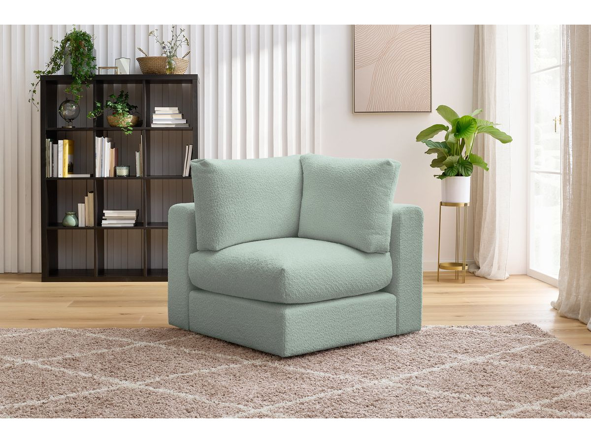Bobochic Paris Eckmodul Bouclé-Stoff Grün