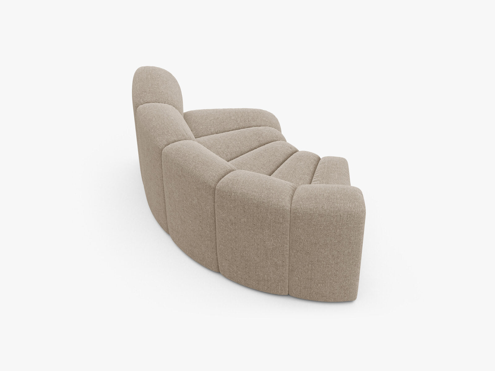 Micadoni rundes Eckmodul Lupine Chenille Eden Dunkelbeige