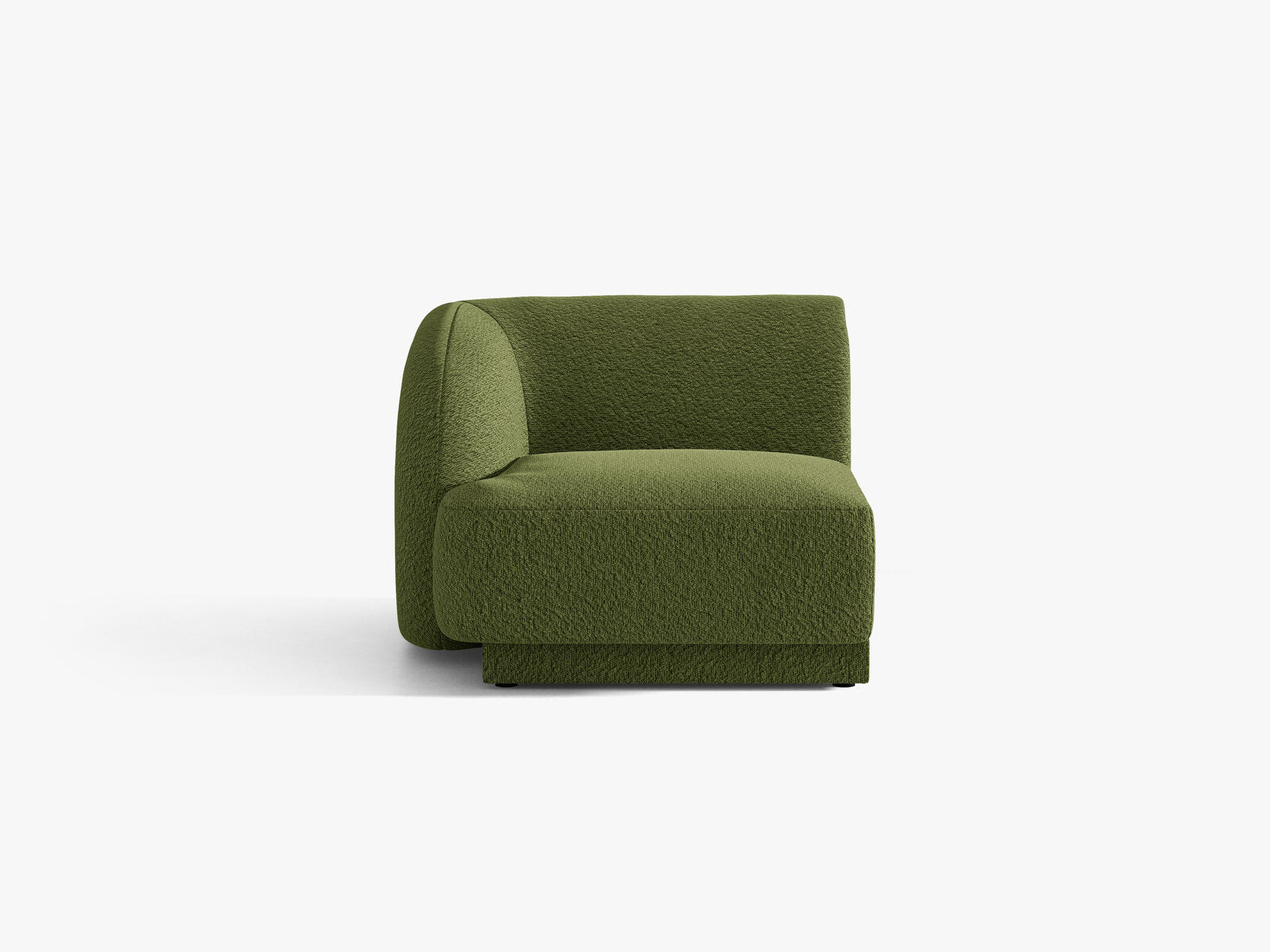 Micadoni Eckmodul Miley 1-Sitzer Links Boucle Baloo Dunkel-Olivgrün