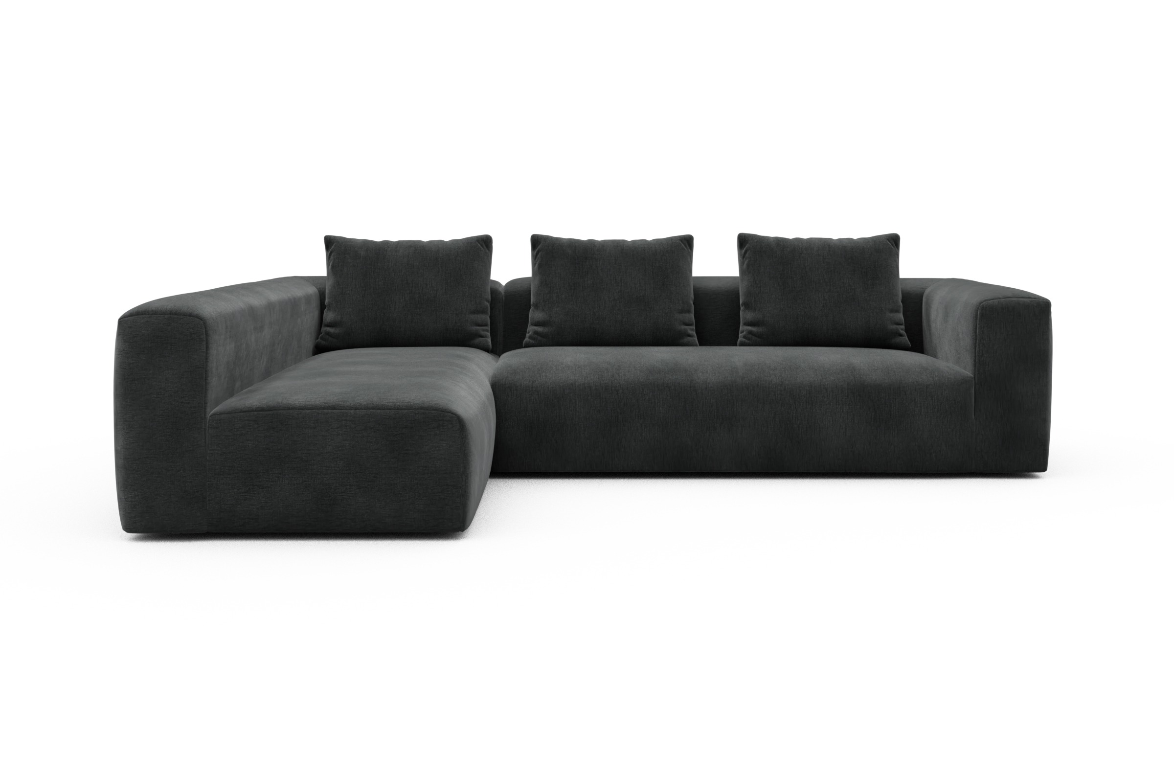 Skandi Home Ecksofa Fred 2x 2,5-Sitzer links offen Smooth-Deep-Warm-Grey moebelfaktor