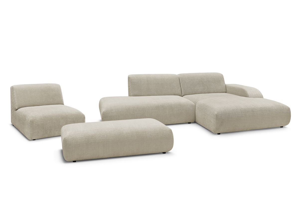 Bobochic Sirius Ecksofa mit Pouf 405 × 170 cm