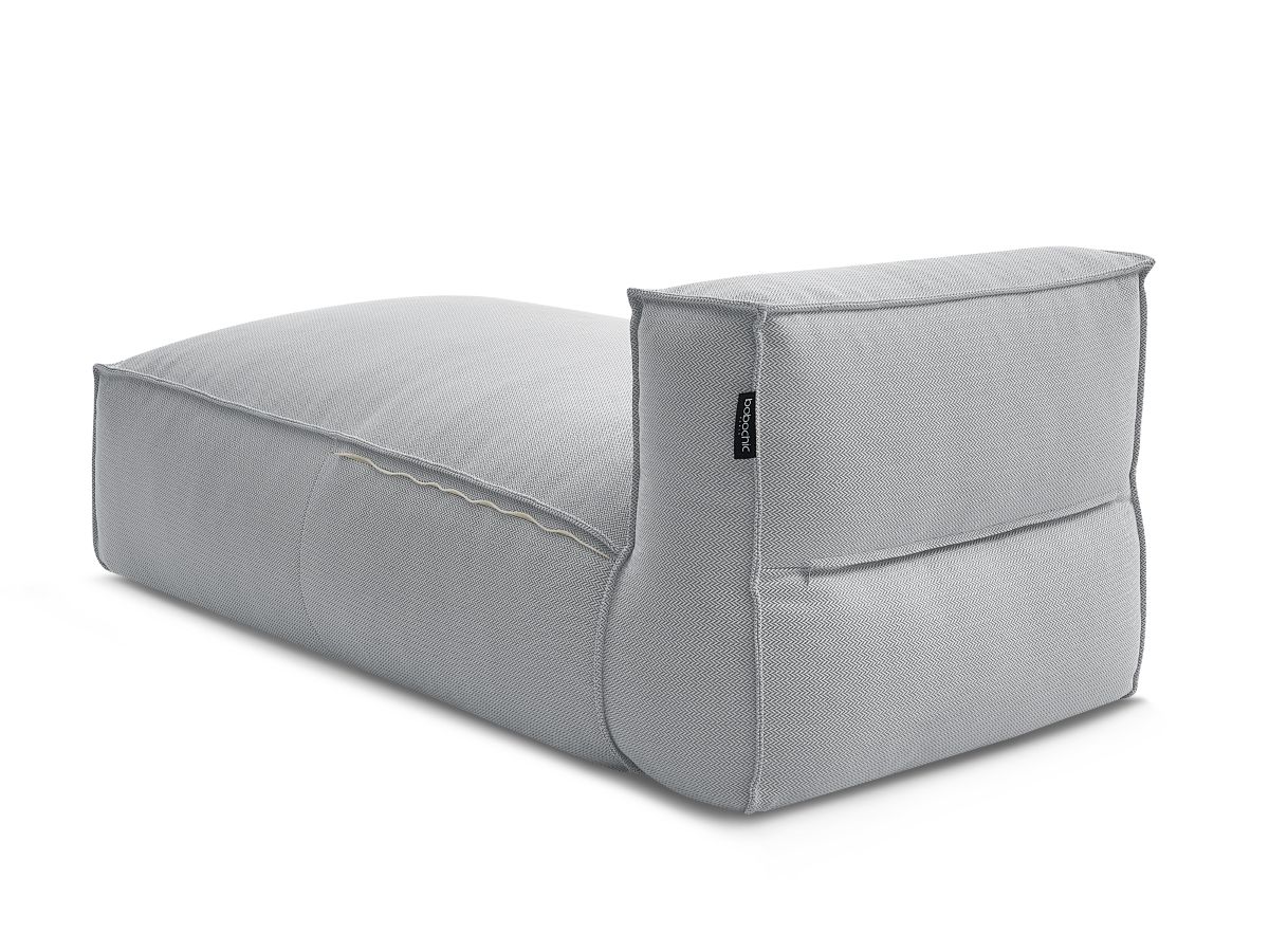 Bobochic Biarritz Méridienne-Modul Melange-Stoff Grau