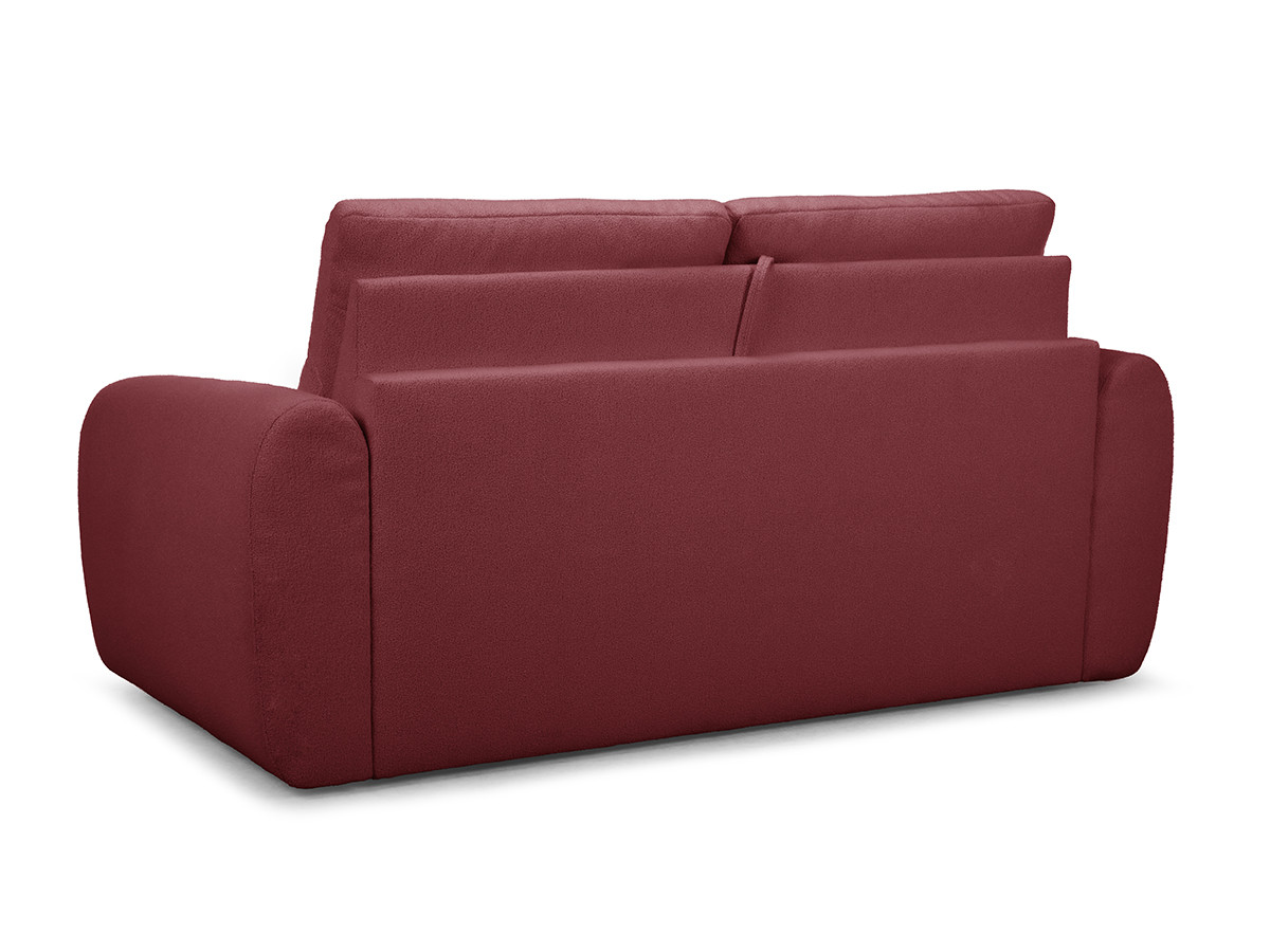 Bobochic Minorque Schlafsofa 2,5-Sitzer Chenille Rot, Liegefläche 160 × 200 cm