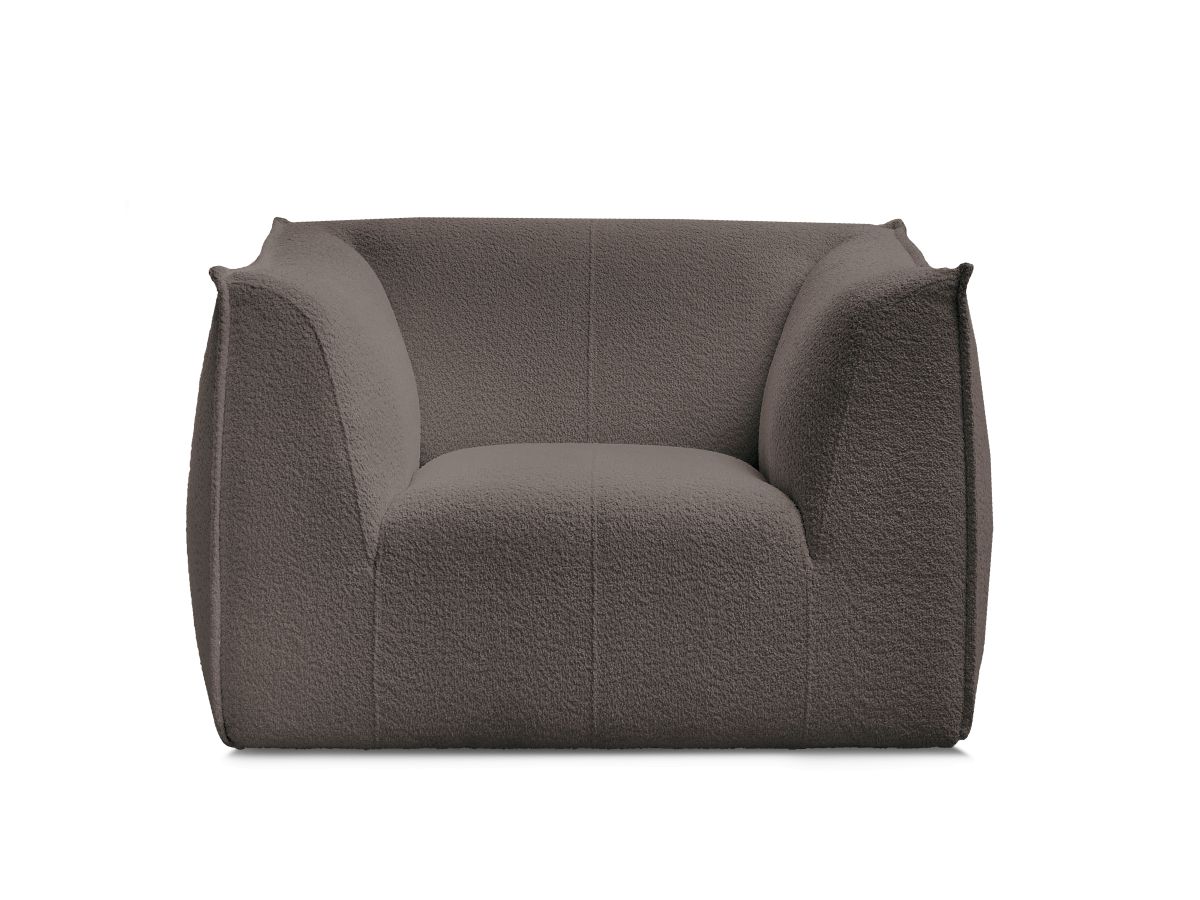 Bobochic Giorgia Sessel Bouclé-Stoff Braun