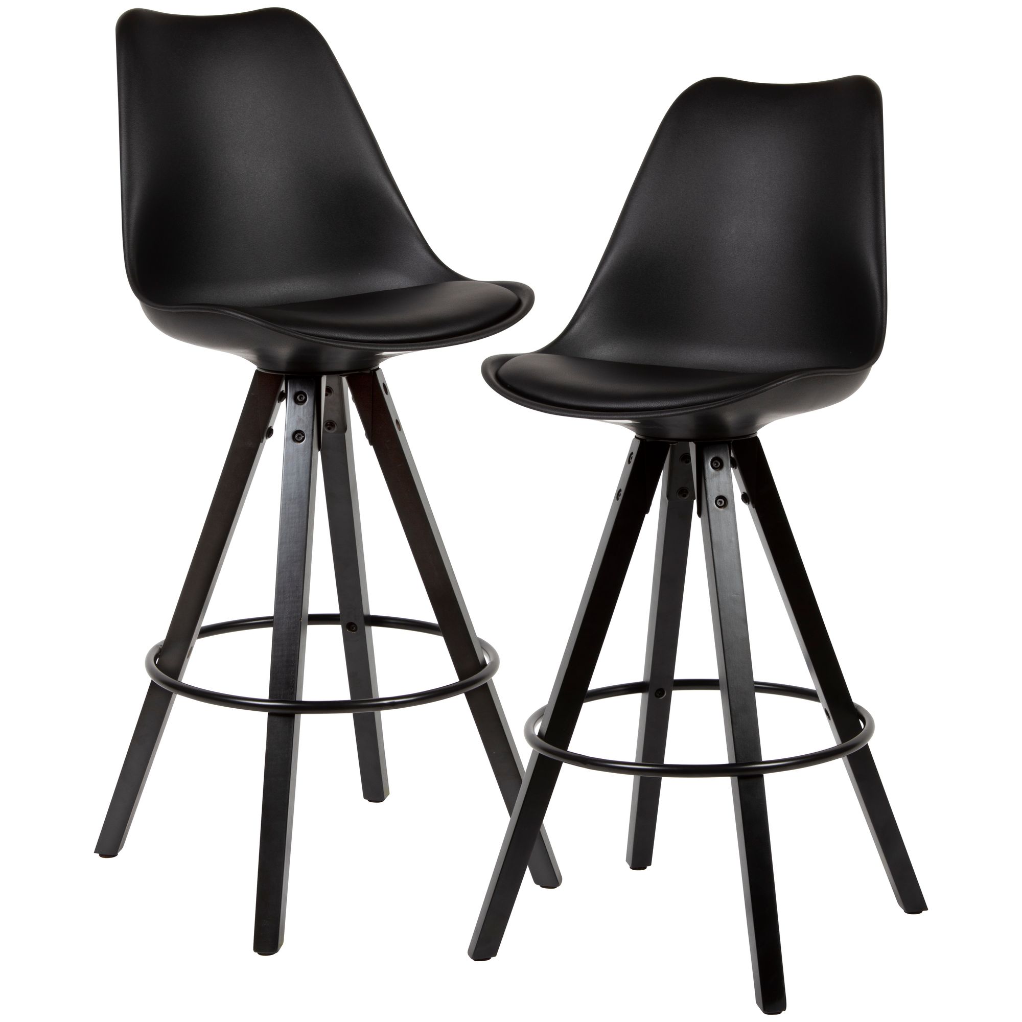 Barhocker Ulfborg Kunstleder Schwarz 49 × 53 × 113 cm