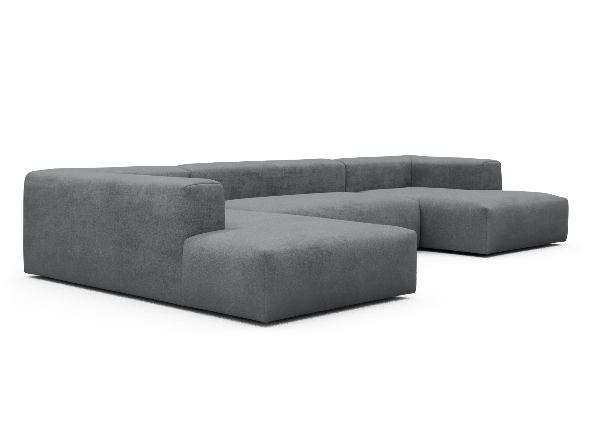 Skandi Home Wohnlandschaft Fred Relax-Ecke links mit 2-Sitzer und Chaiselongue rechts Casone-Gravel-Grey moebelfaktor