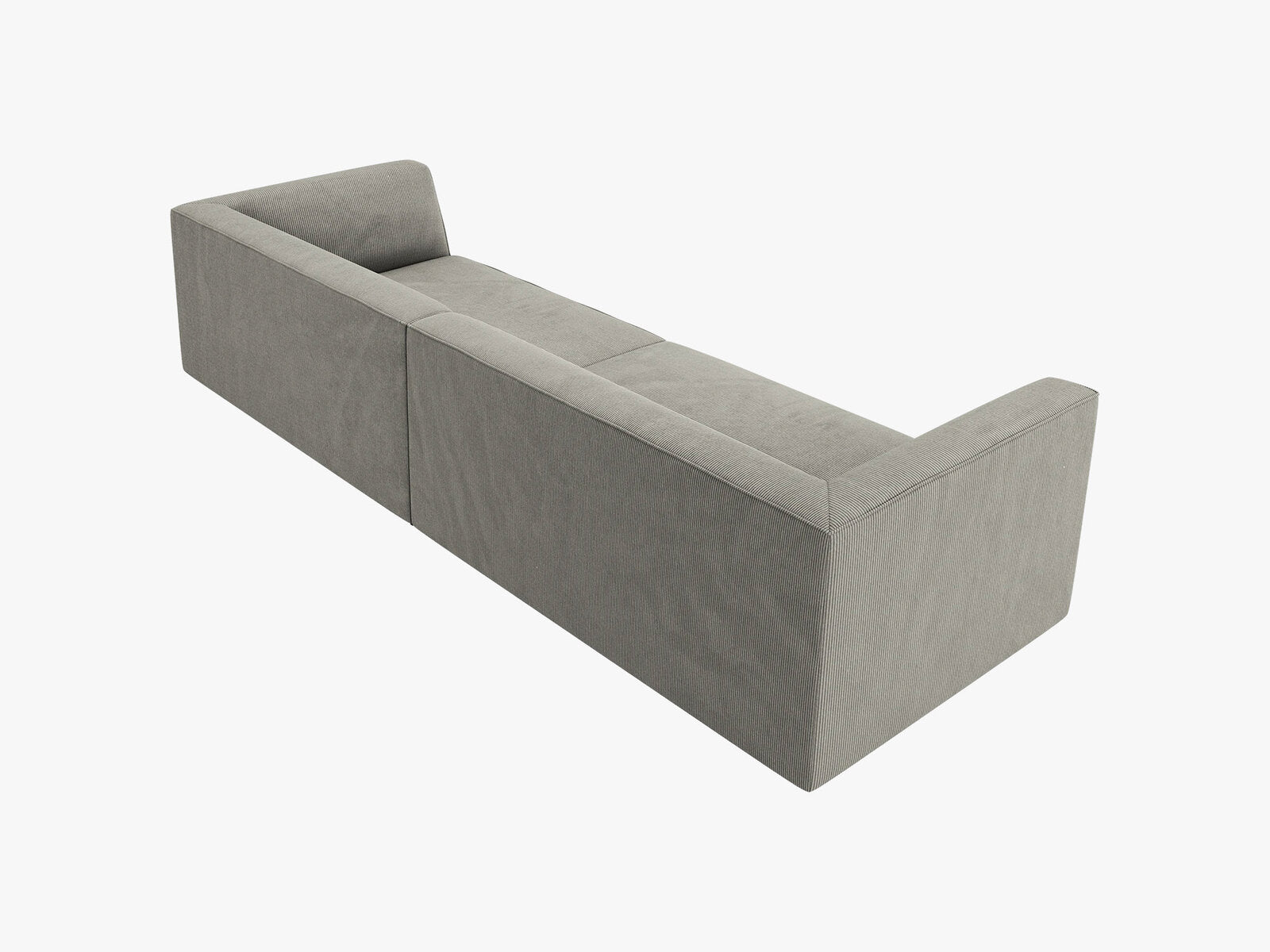 Micadoni Sofa Ruby 4-Sitzer Kord Scala Hellgrau