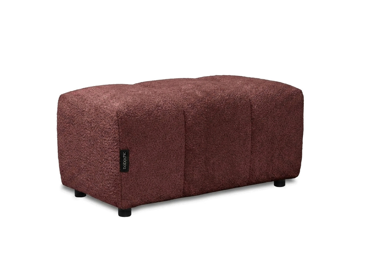 Bobochic Roxelane Pouf Bouclé-Stoff Rot