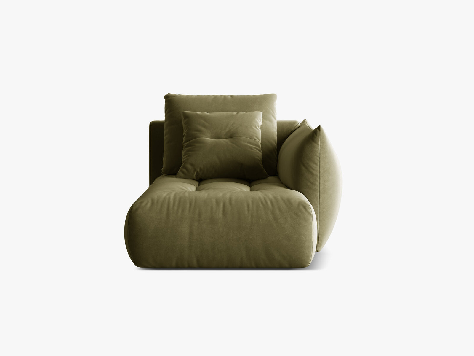 Micadoni Bloom Chaiselongue Rechts Samt Casino Hellgrün