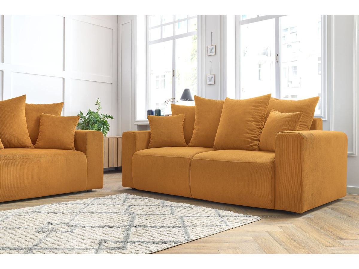 Bobochic Envy Sofa 5-Sitzer Cordsamt Gelb