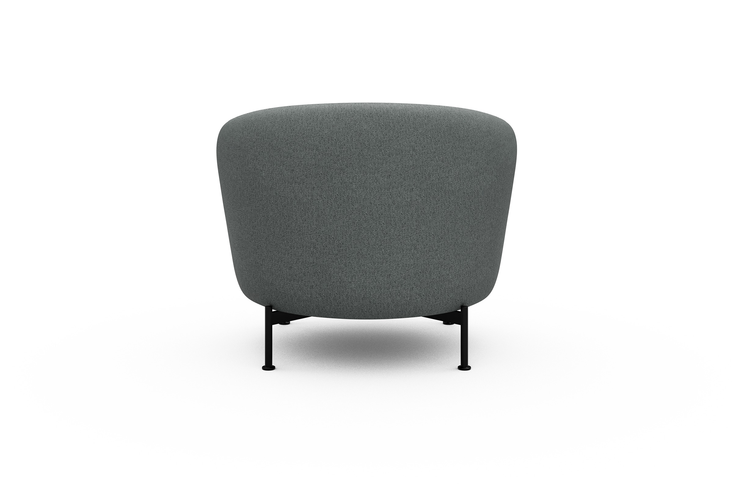 Sessel Ronda X-Metallgestell Schwarz Denari-Soft-Grey