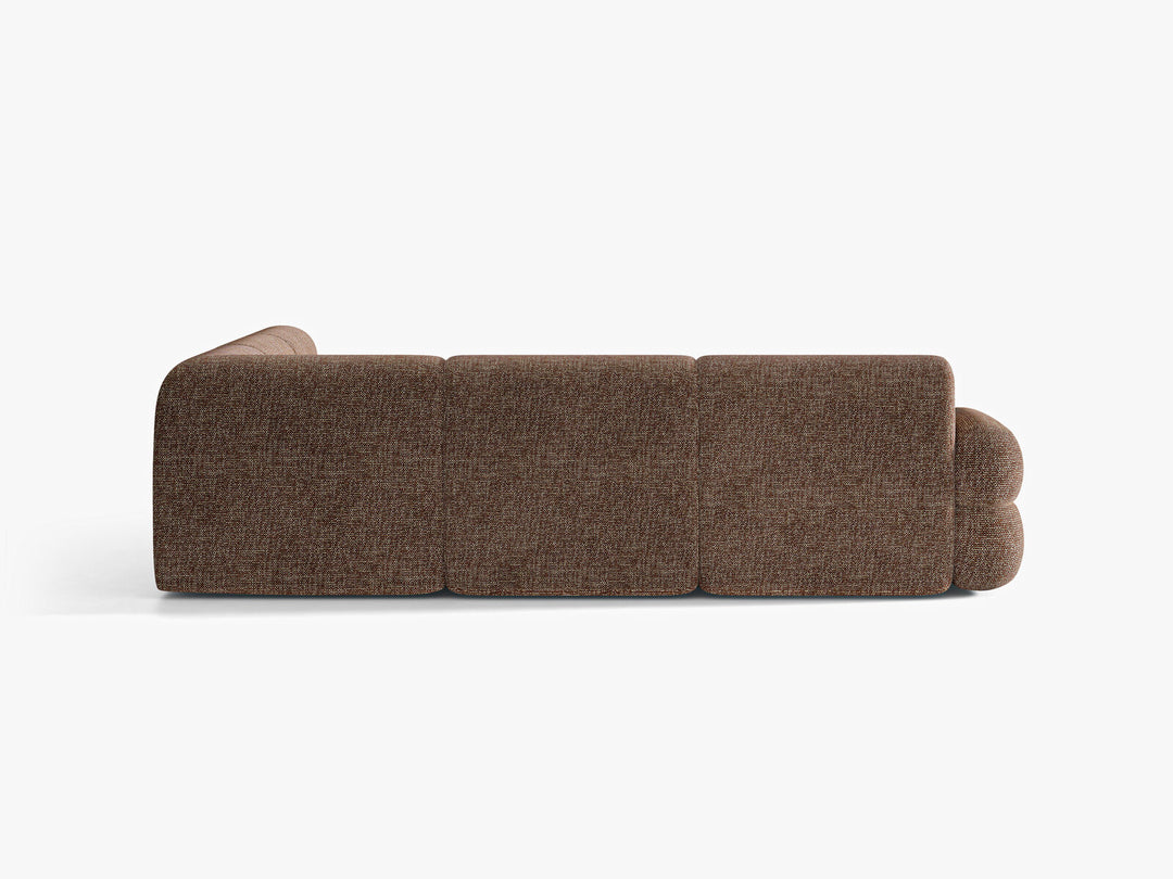 Micadoni Neo Modulares symmetrisches Ecksofa Chenille SILENCIO Braun