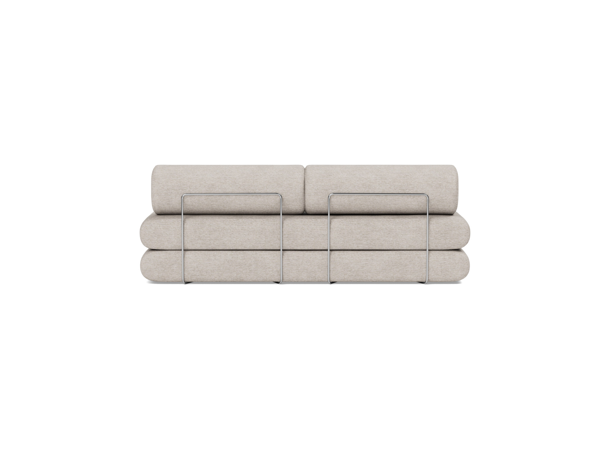 Tagesbett Circlus mit Rückenrollen Chenille Yuveno 471-Sand