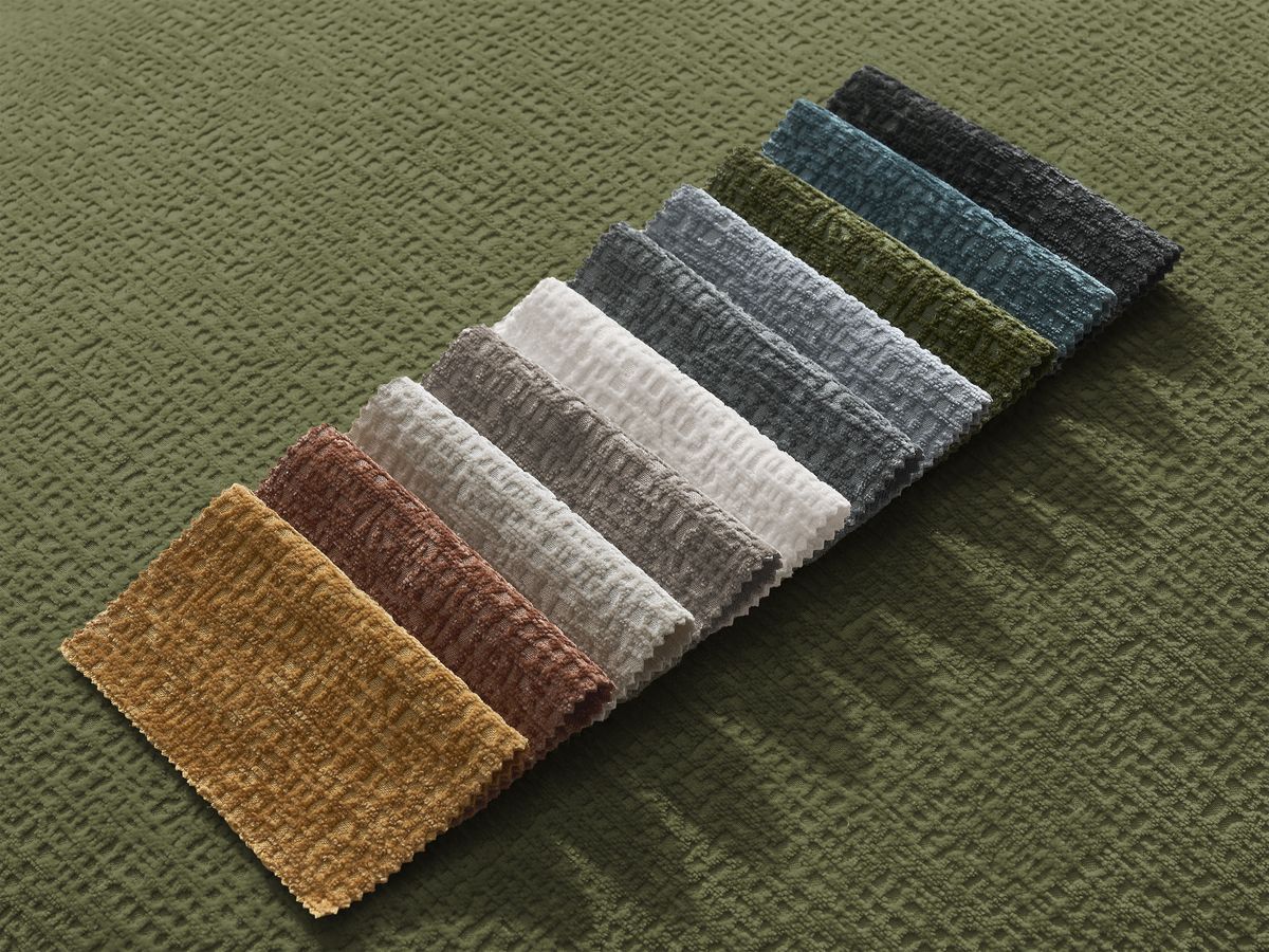 Bobochic Leopold Sofa 3-Sitzer Strukturstoff Dunkelgrün Armlehne rechts