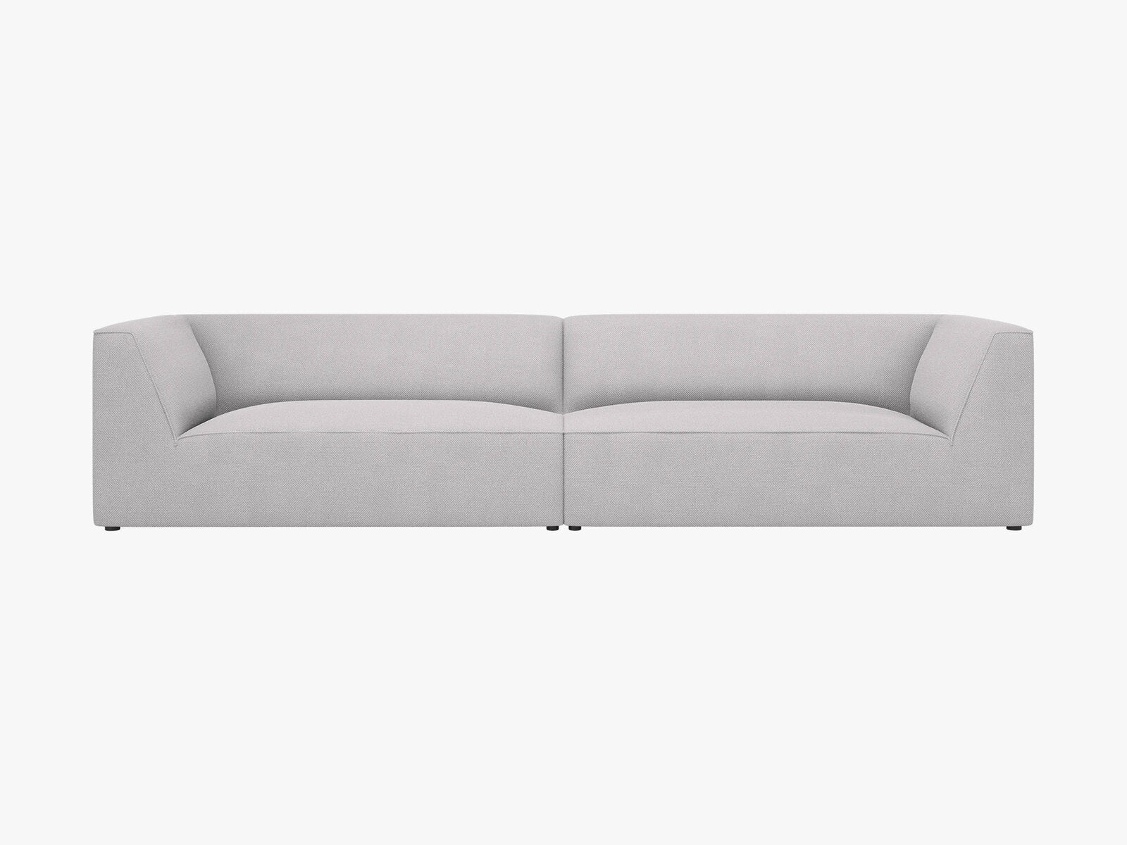 Micadoni Sofa Ruby 4-Sitzer Strukturierter Stoff Ottawa Hellgrau
