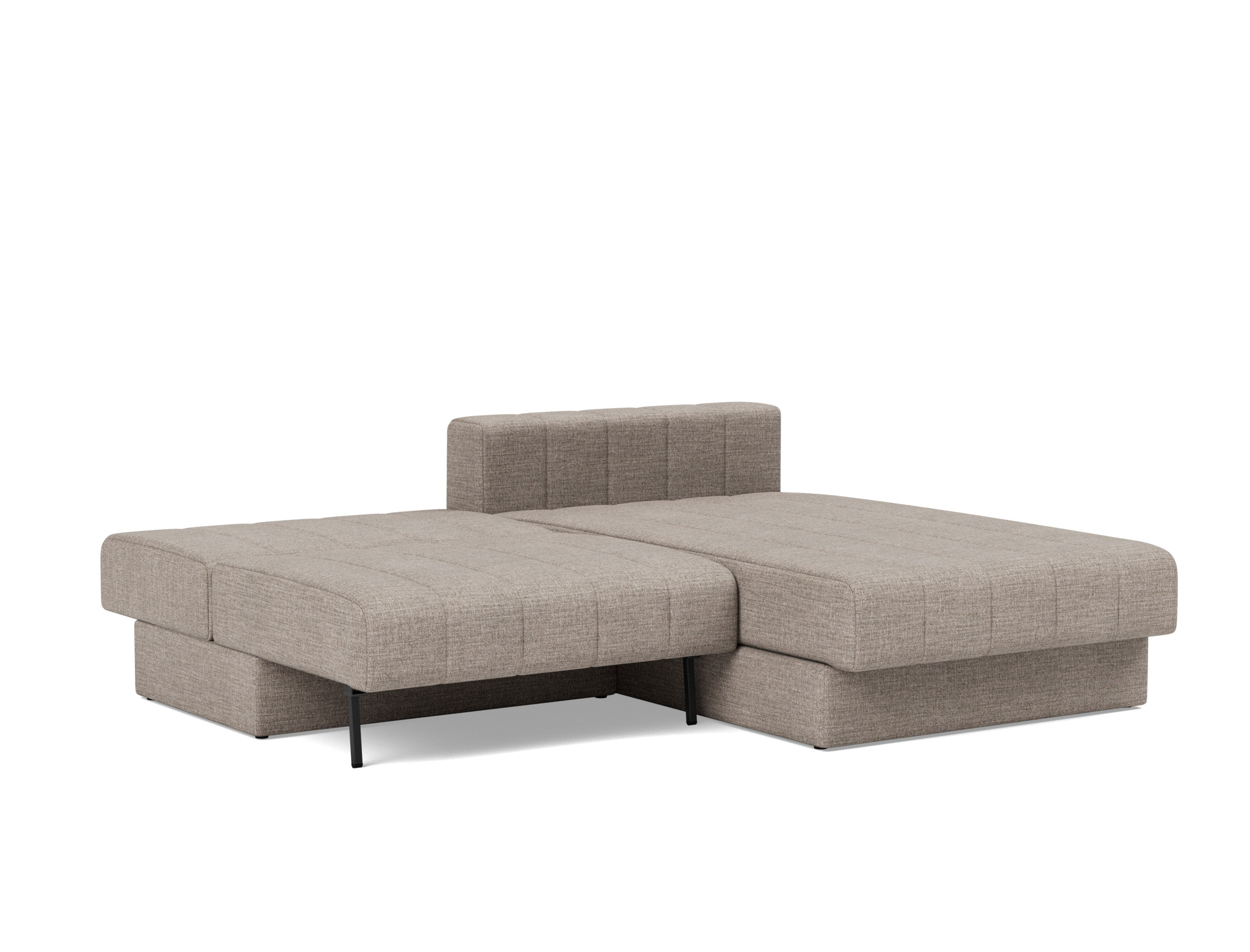 Schlafsofa Akello mit Chaiselongue Chenille Yuveno 472-Warm-Grey