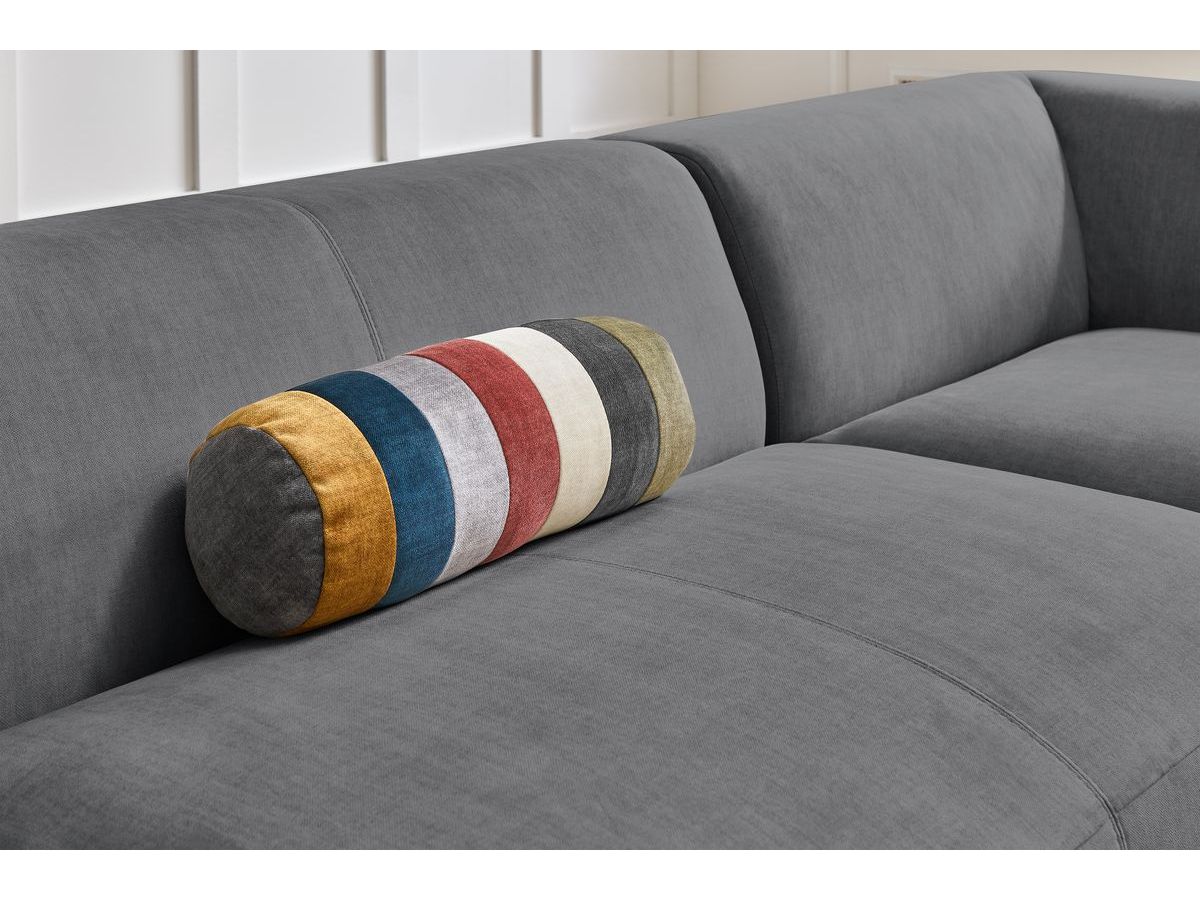 Bobochic Lavena Wohnlandschaft 359 × 220 cm Samt Dunkelgrau Ecke links