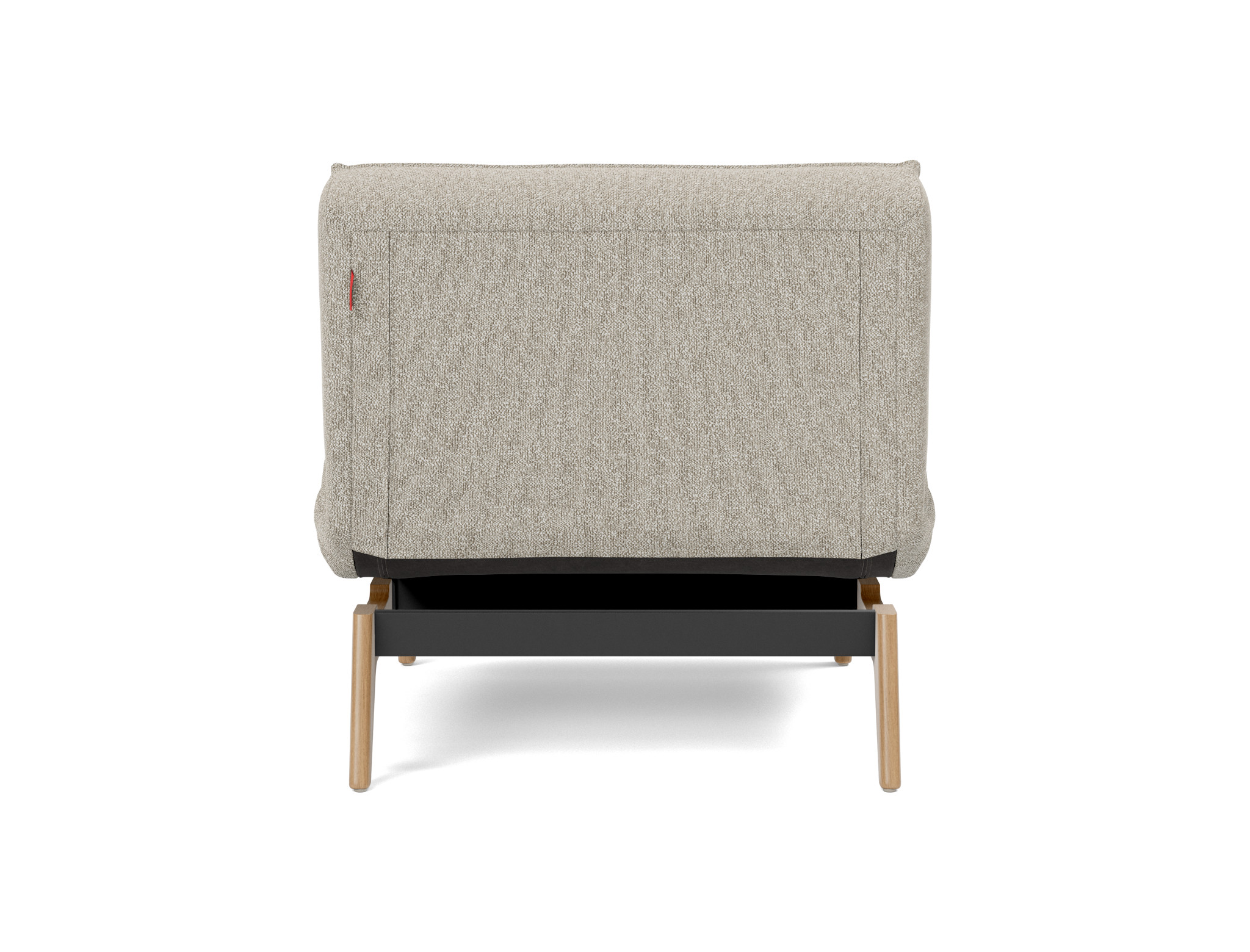 Sessel Splitback Boucle Skandi 539-Beige Beine Eiche