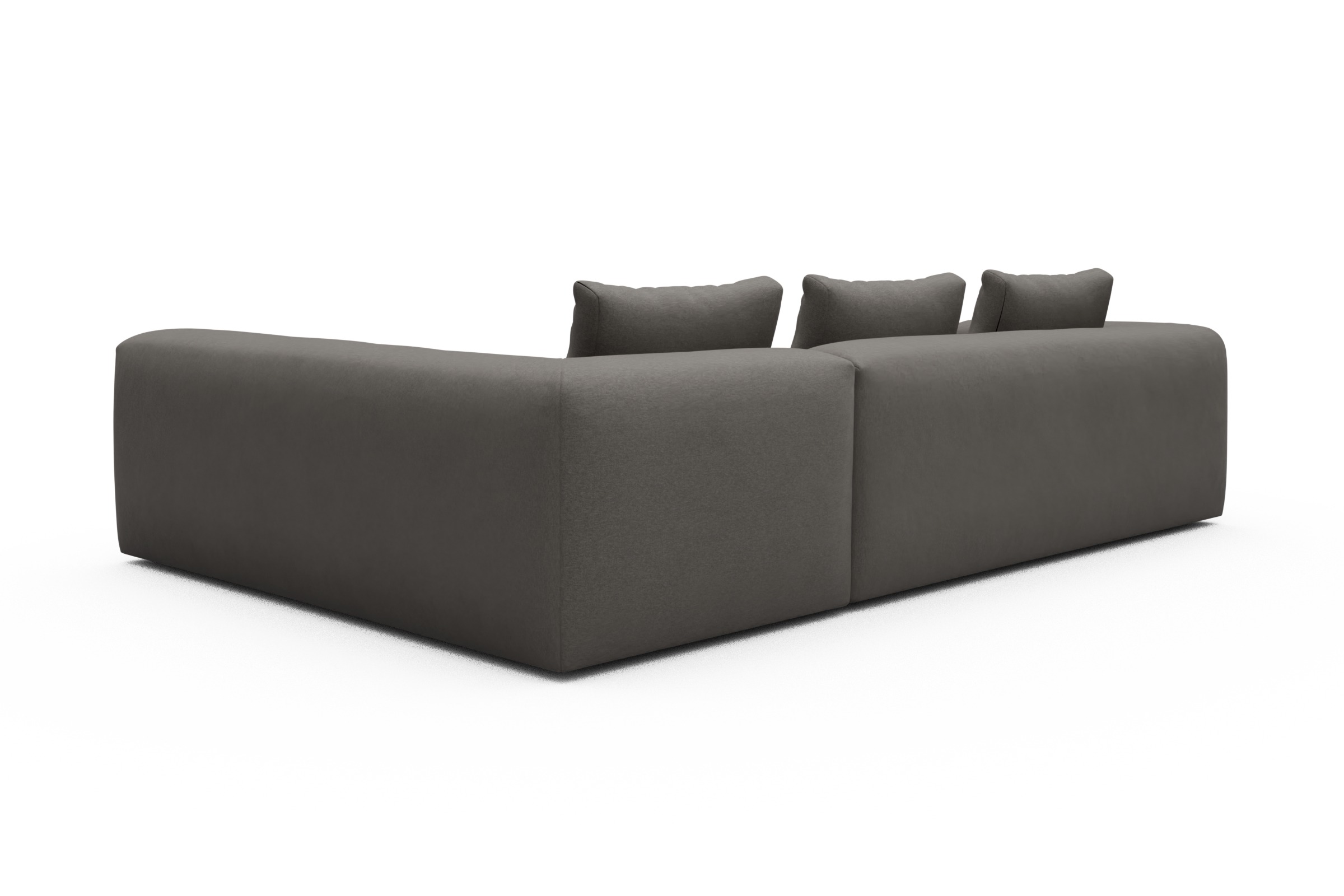 Ecksofa Fred 2x 2,5-Sitzer rechts offen Satya-Taupe