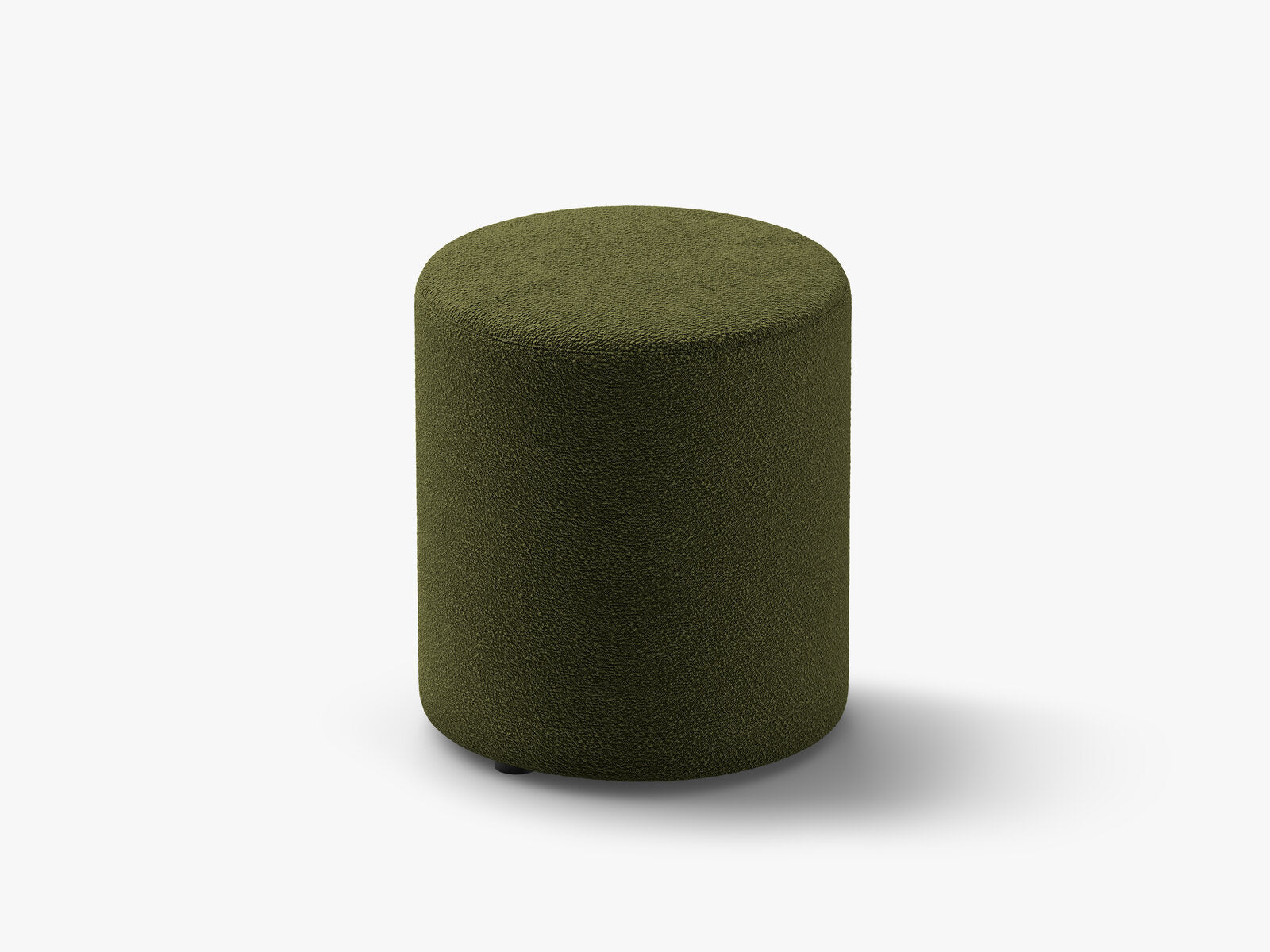 Micadoni Pouf Dia 40cm Boucle Baloo Dunkel-Olivgrün