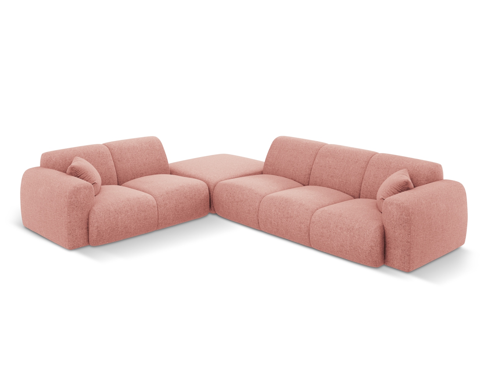 Cosmopolitan Design Ecksofa Nolio 4-Sitzer offen Chenille Haga Rosa Links