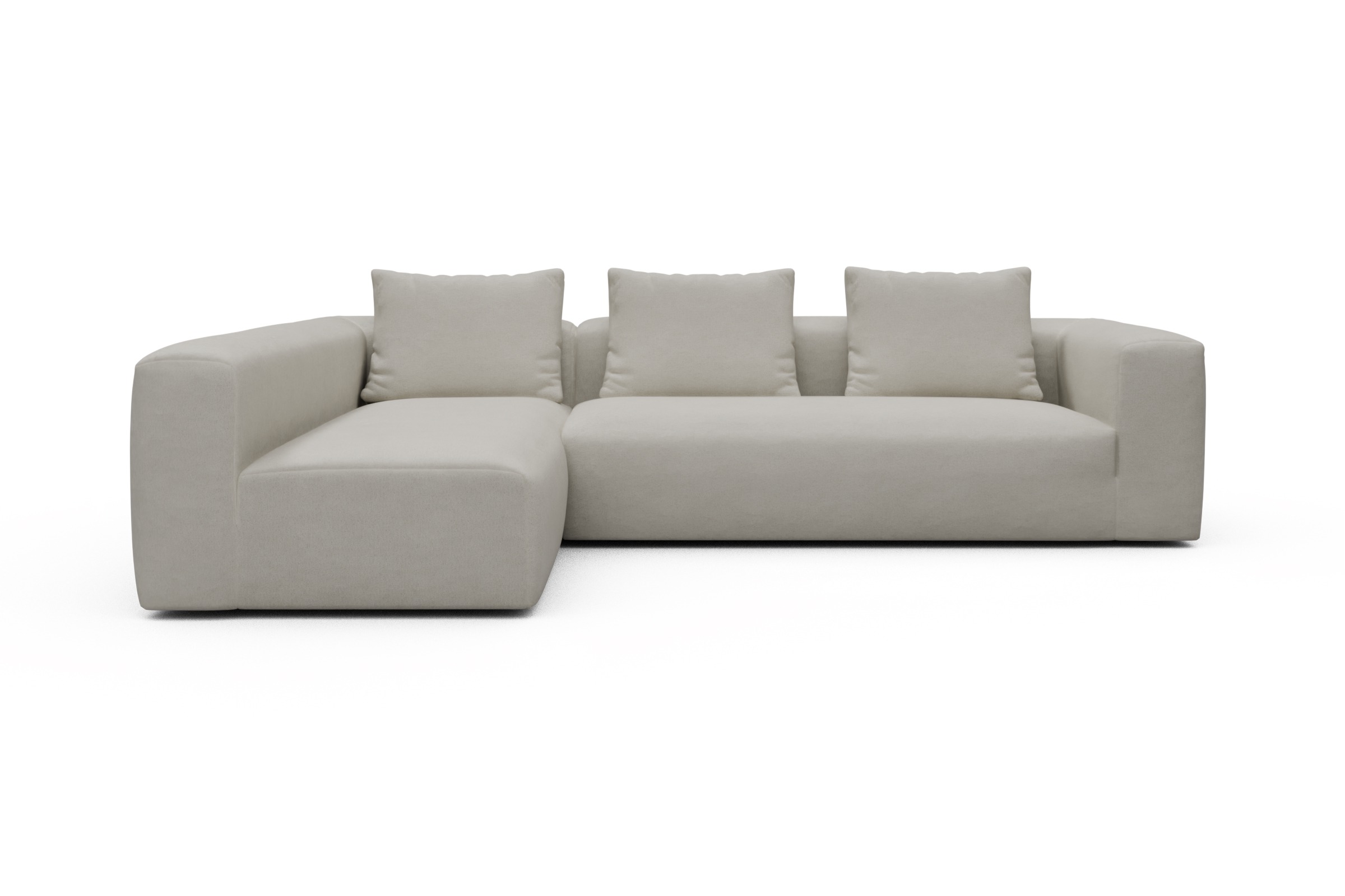 Skandi Home Ecksofa Fred 2x 2,5-Sitzer links offen Denari-Clean-Beige moebelfaktor