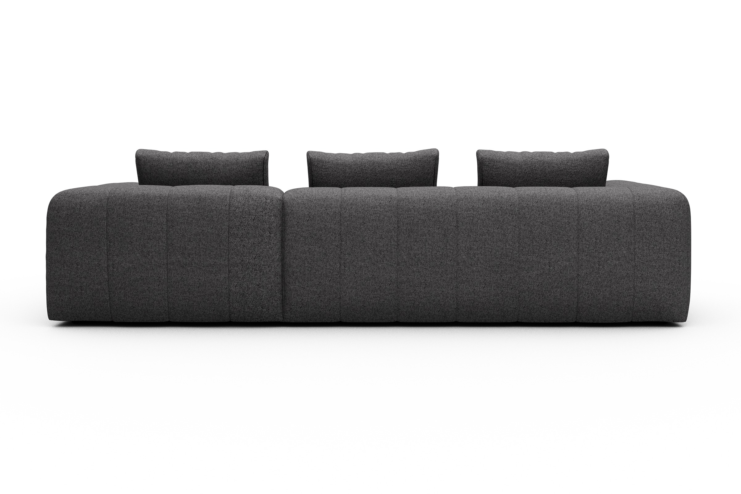 Ecksofa Hugo 2,5-Sitzer Armlehne links mit Chaiselongue Sama-Antracite