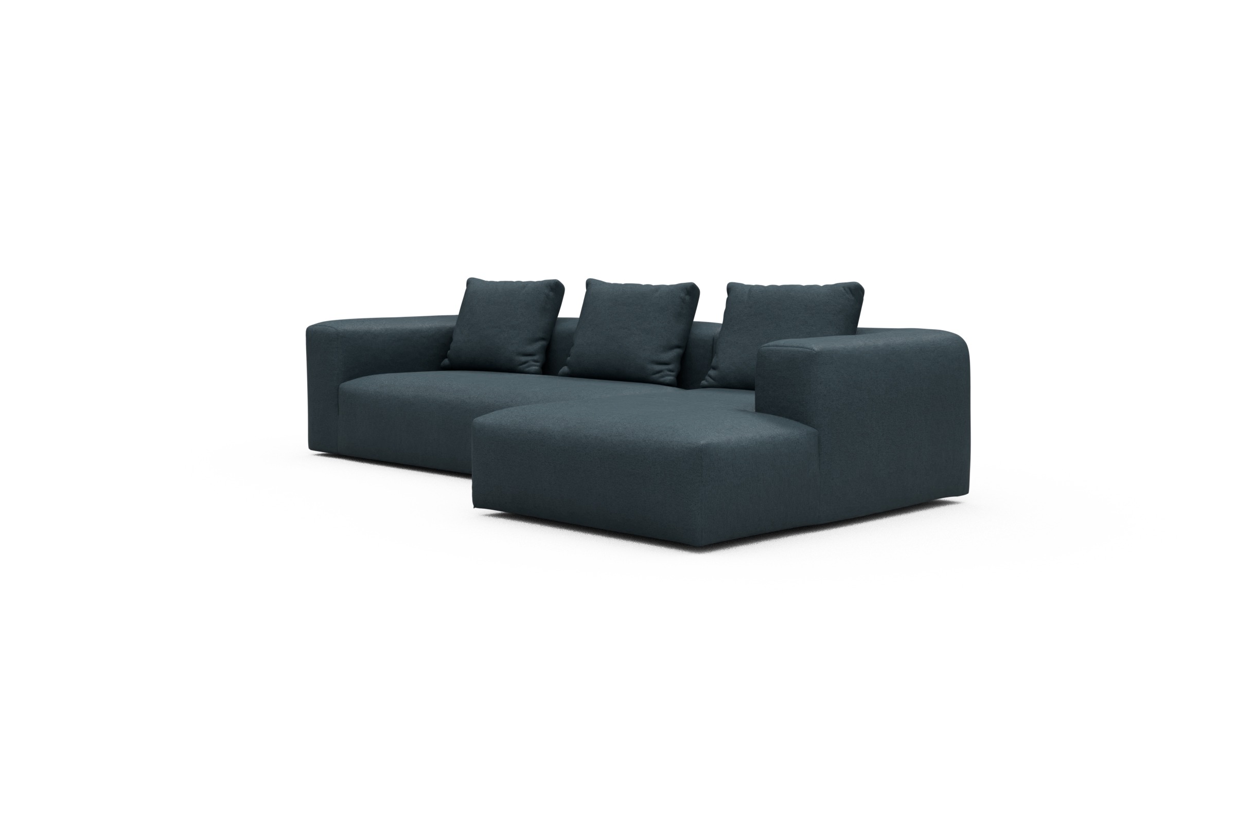 Ecksofa Fred Chaiselongue rechts mit 2,5-Sitzer Denari-Royal-Blue
