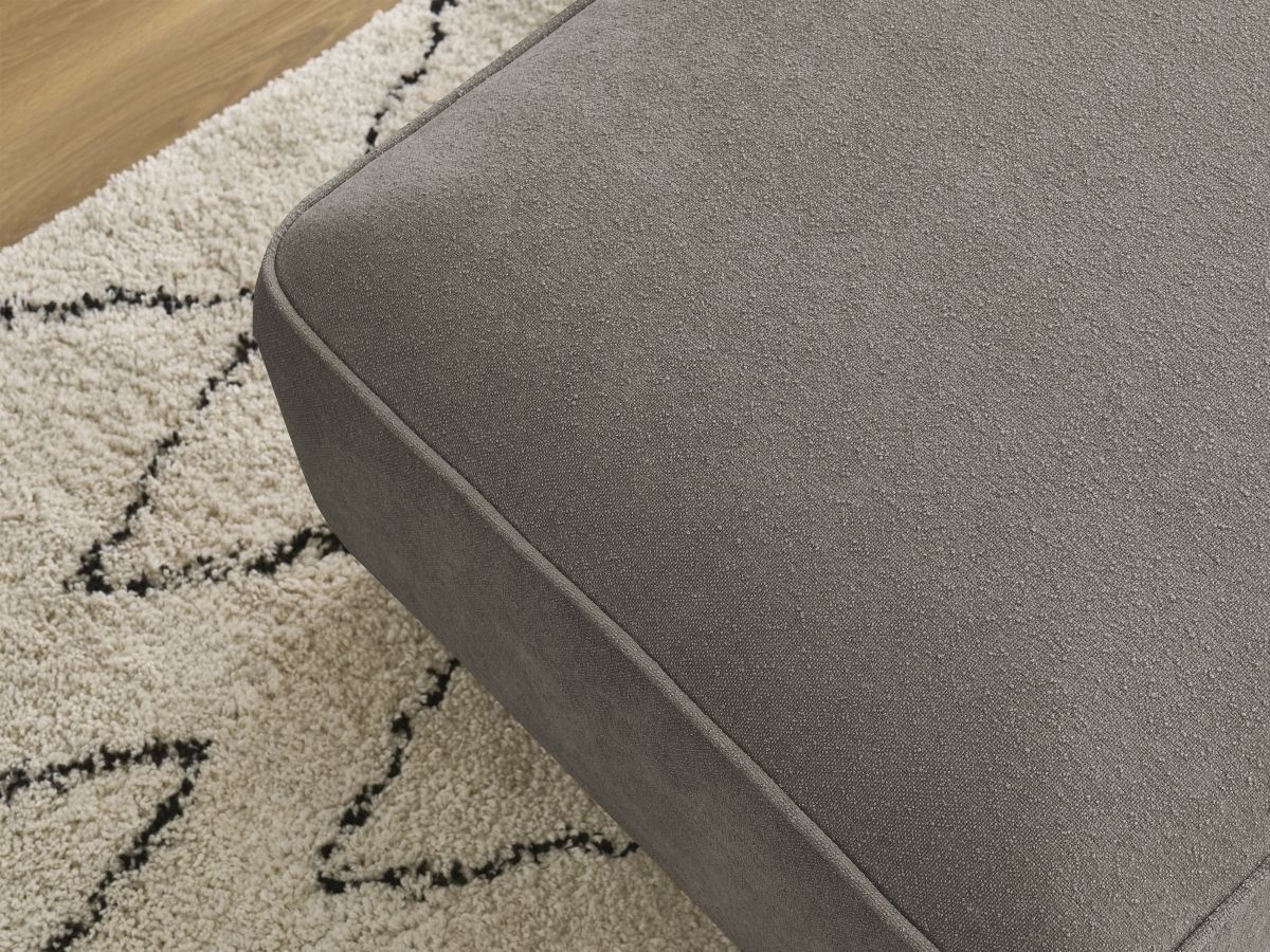Bobochic Zephyr Pouf Strukturstoff Taupe