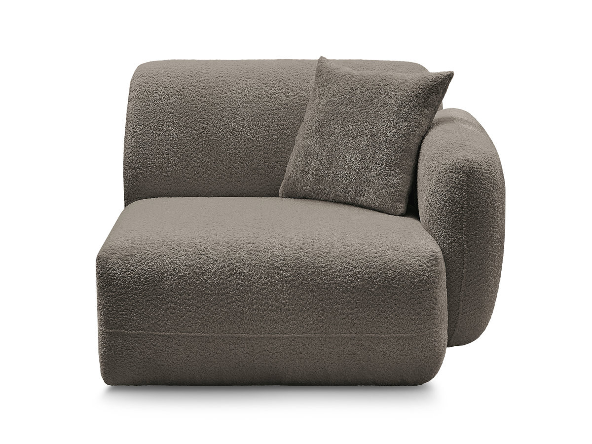 Bobochic Anda Sofamodul 1-Sitzer 104 × 103 cm Chenille Taupe Ecke rechts