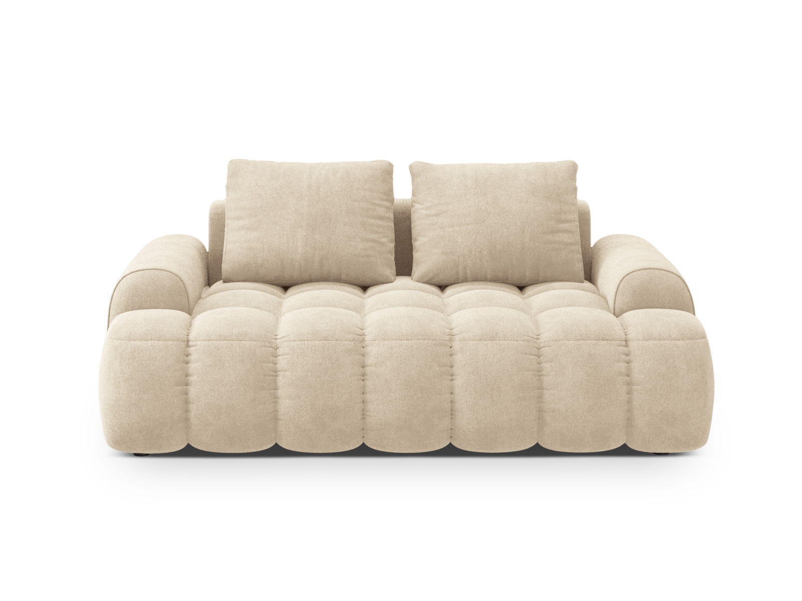 Cosmopolitan Design Sofa Linz 2-Sitzer Samt Vogue Helles Beige