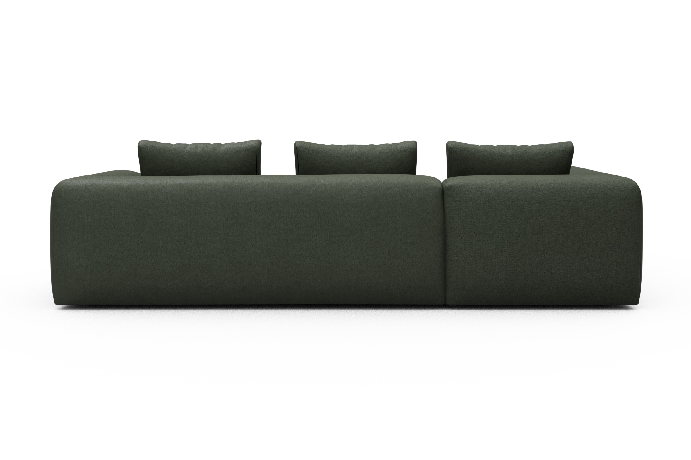 Ecksofa Fred 2x 2,5-Sitzer links offen Denari-Forest-Green