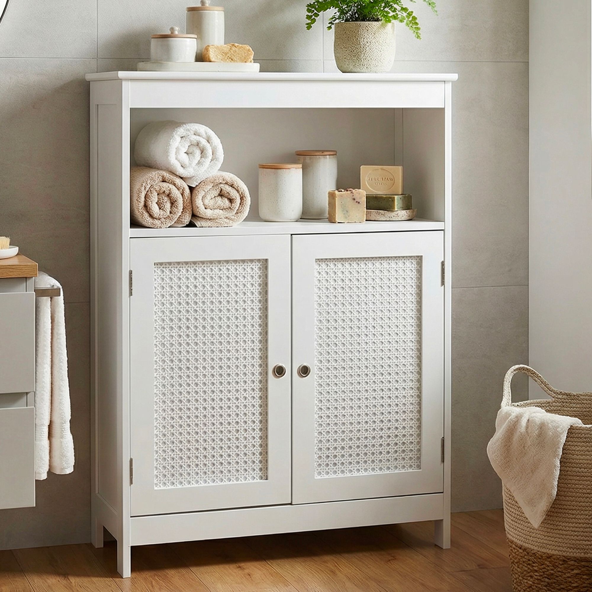 Unterschrank Trondenes Weiß 60 × 28 × 80 cm